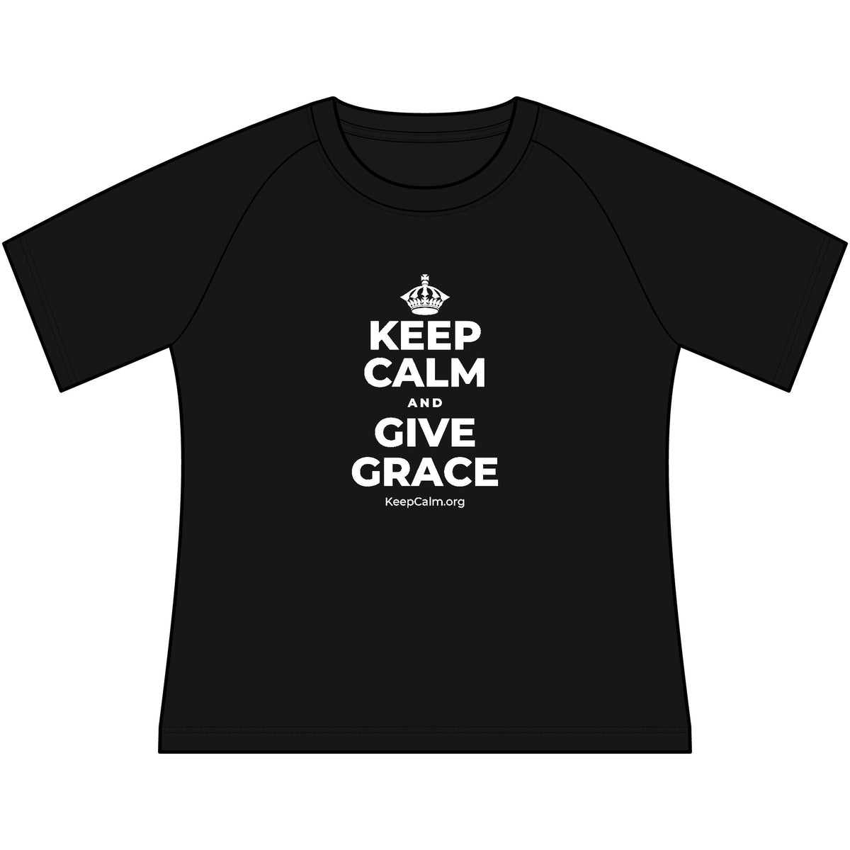 KEEP CALM AND GIVE GRACE Women's Raglan Tee