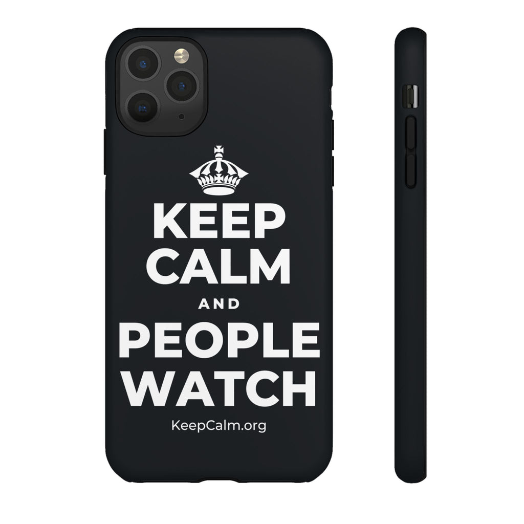KEEP CALM AND PEOPLE WATCH Phone Case (Dark)