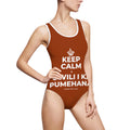 KEEP CALM A ʻŌWILI I KA PUMEHANA One-Piece Swimsuit