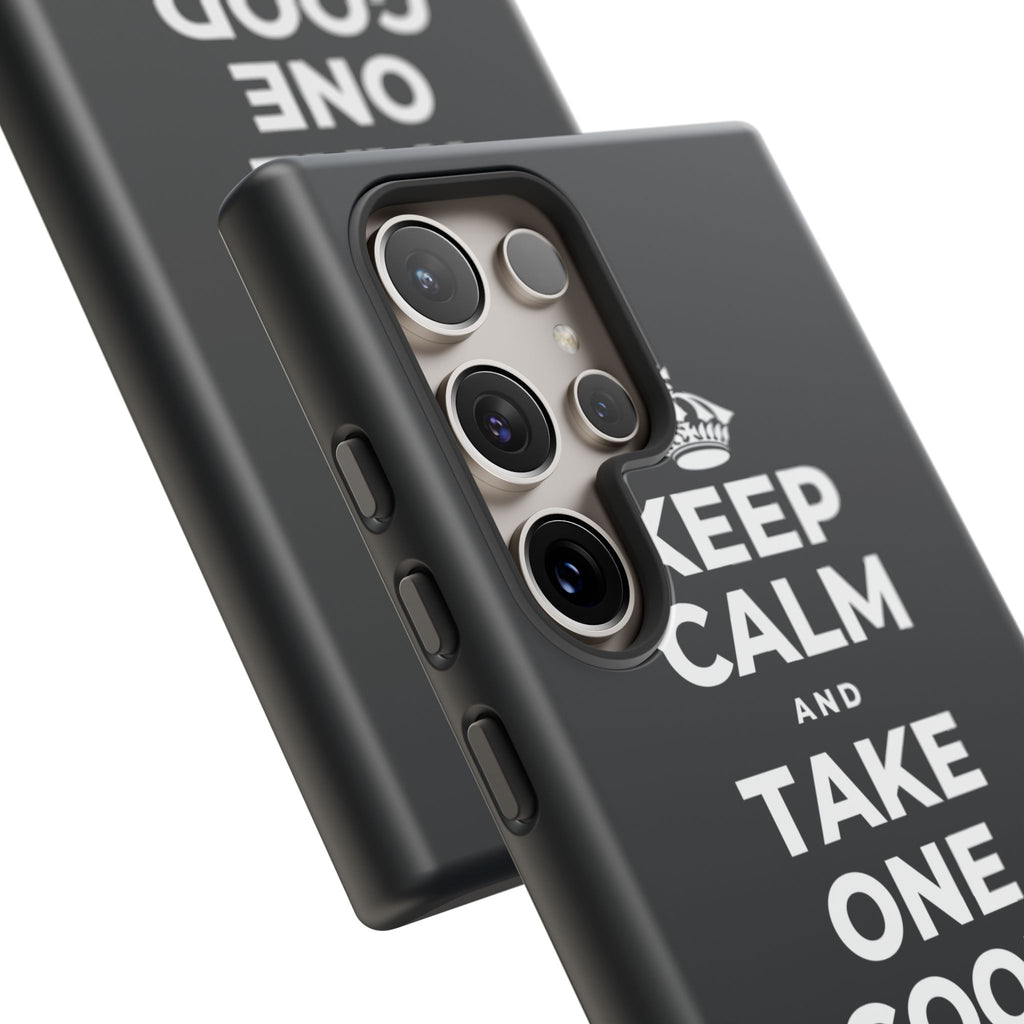 KEEP CALM AND TAKE ONE GOOD DAY AT A TIME Phone Case (Dark)
