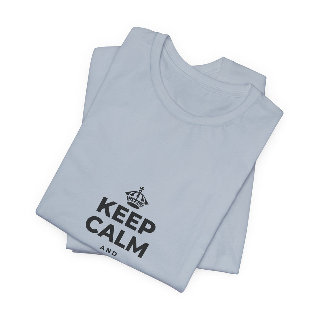 KEEP CALM AND STAY UNBOTHERED T-Shirt (White–Asphalt)