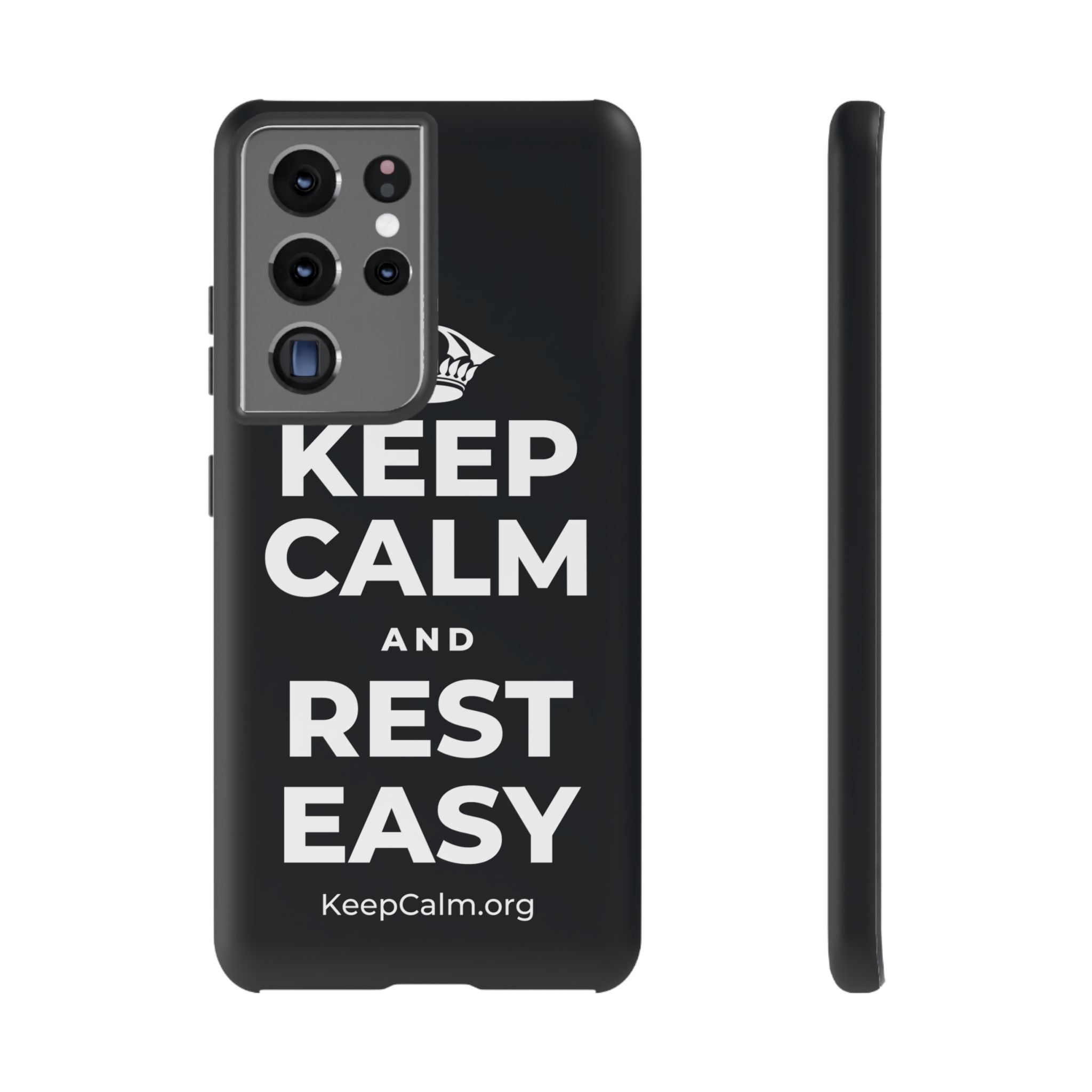 KEEP CALM AND REST EASY Phone Case (Dark)