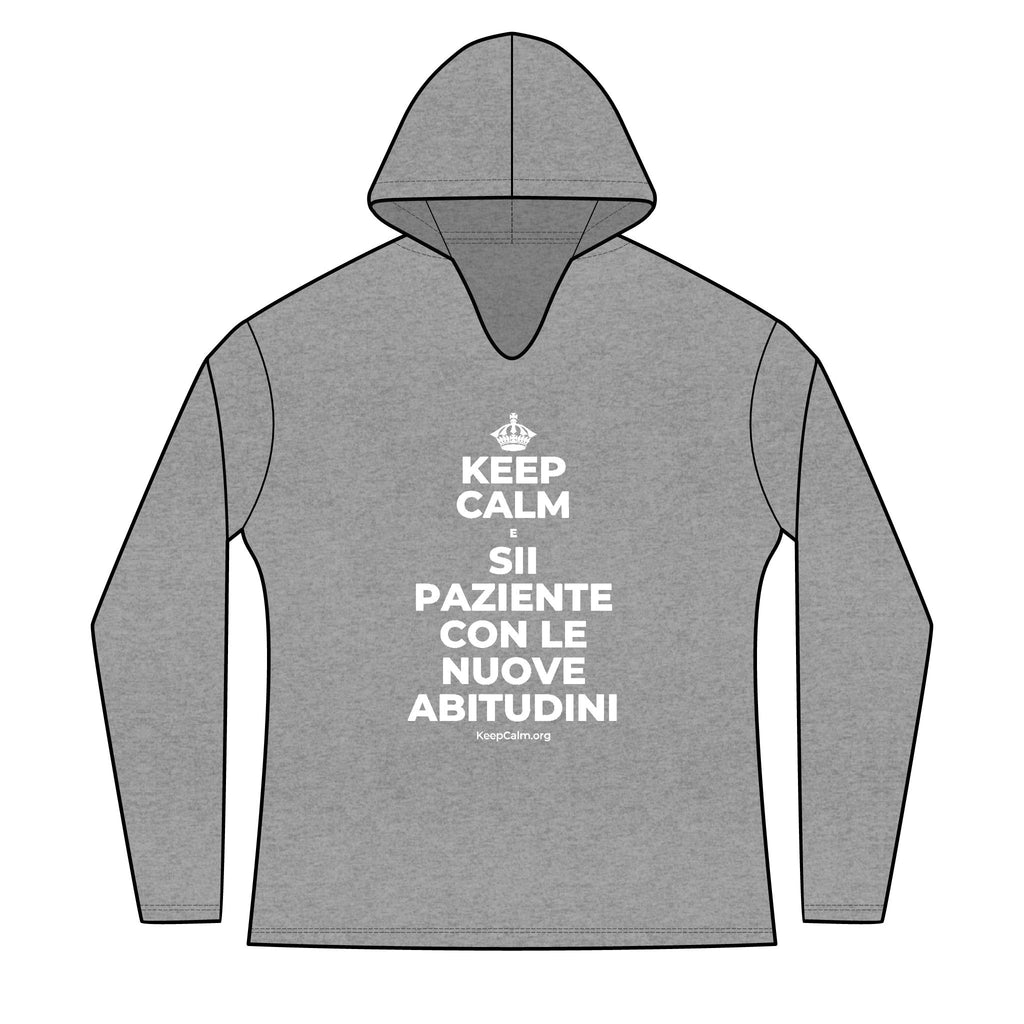 KEEP CALM E SII PAZIENTE CON LE NUOVE ABITUDINI Women's Long Sleeve Hoodie