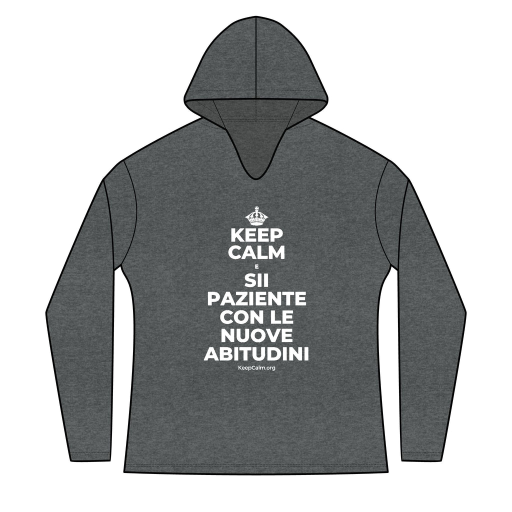 KEEP CALM E SII PAZIENTE CON LE NUOVE ABITUDINI Women's Long Sleeve Hoodie