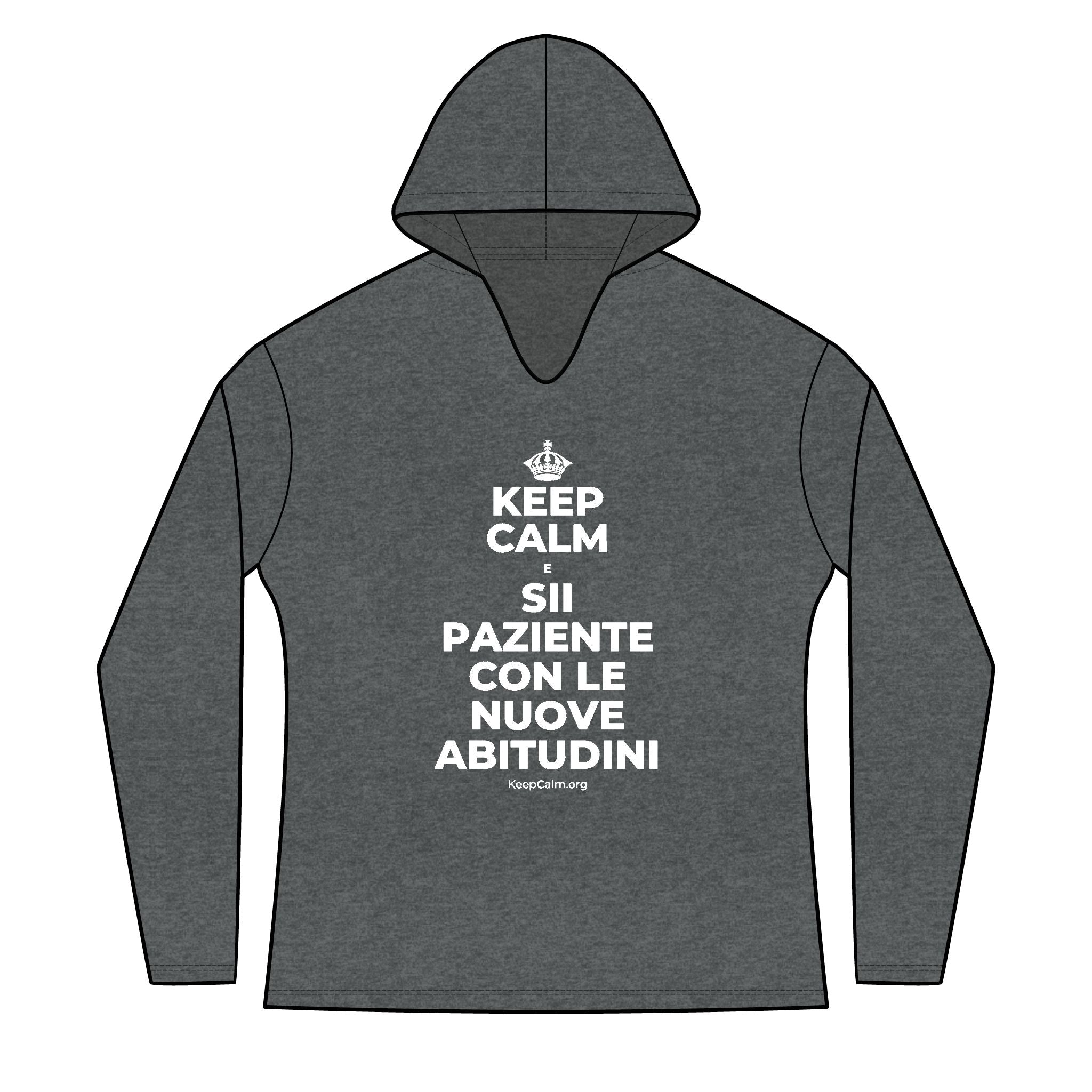 KEEP CALM E SII PAZIENTE CON LE NUOVE ABITUDINI Women's Long Sleeve Hoodie