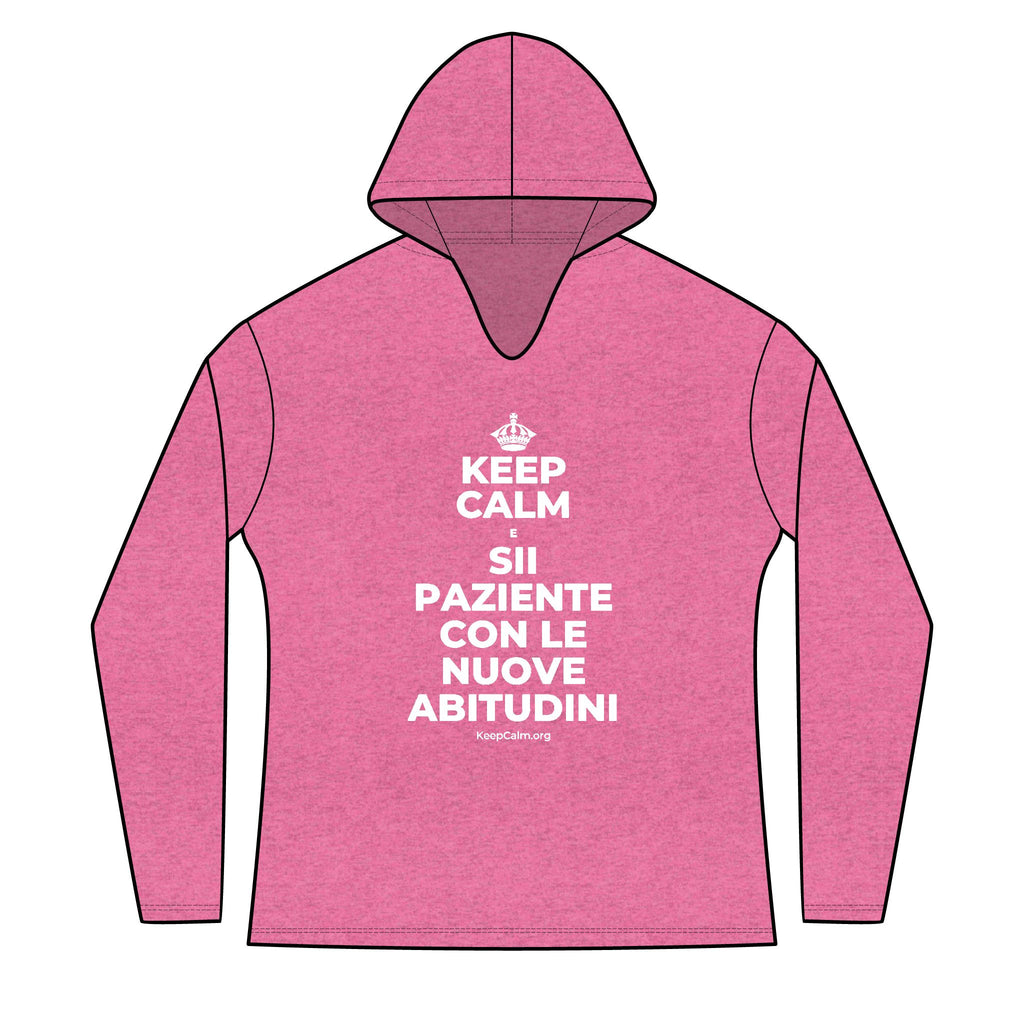 KEEP CALM E SII PAZIENTE CON LE NUOVE ABITUDINI Women's Long Sleeve Hoodie