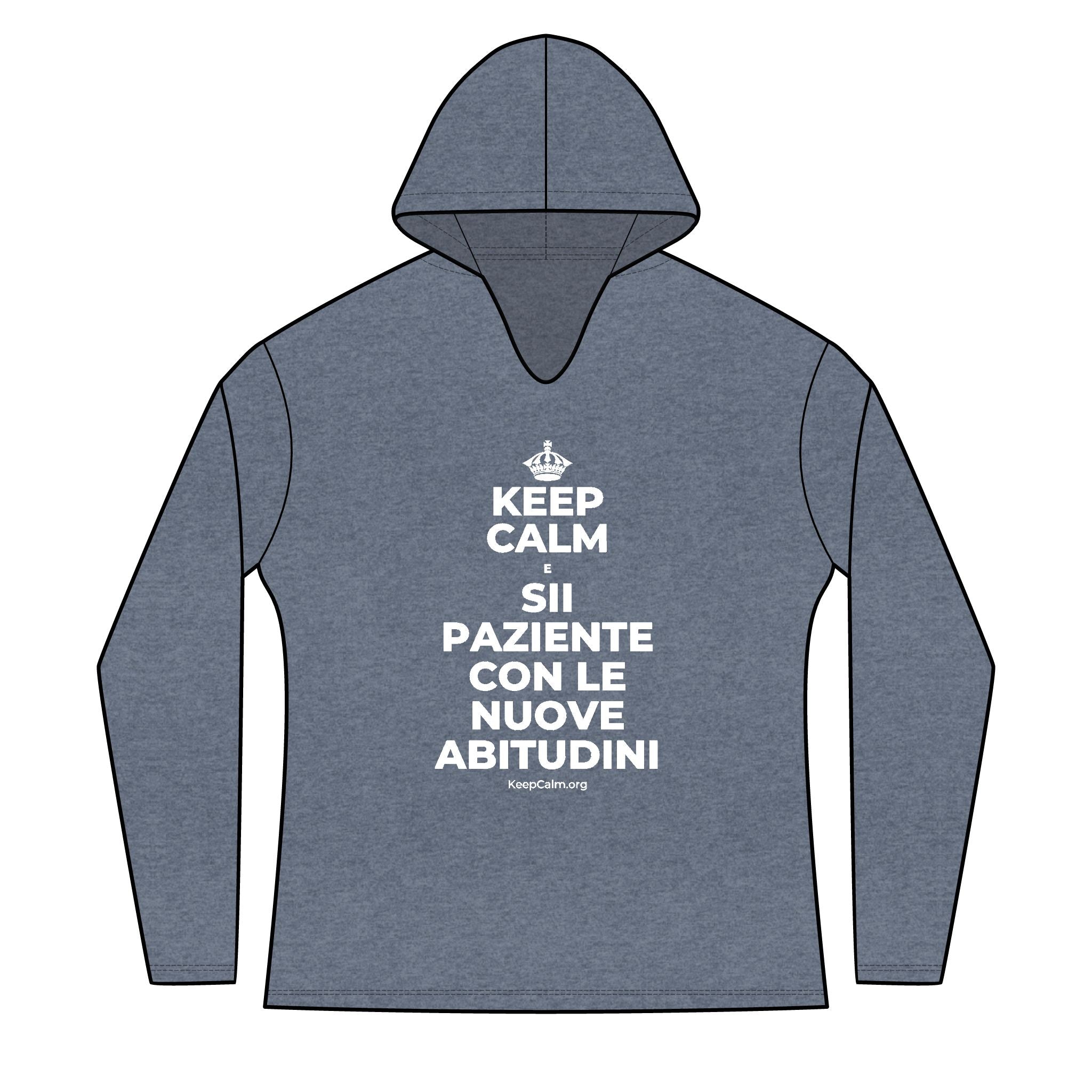 KEEP CALM E SII PAZIENTE CON LE NUOVE ABITUDINI Women's Long Sleeve Hoodie