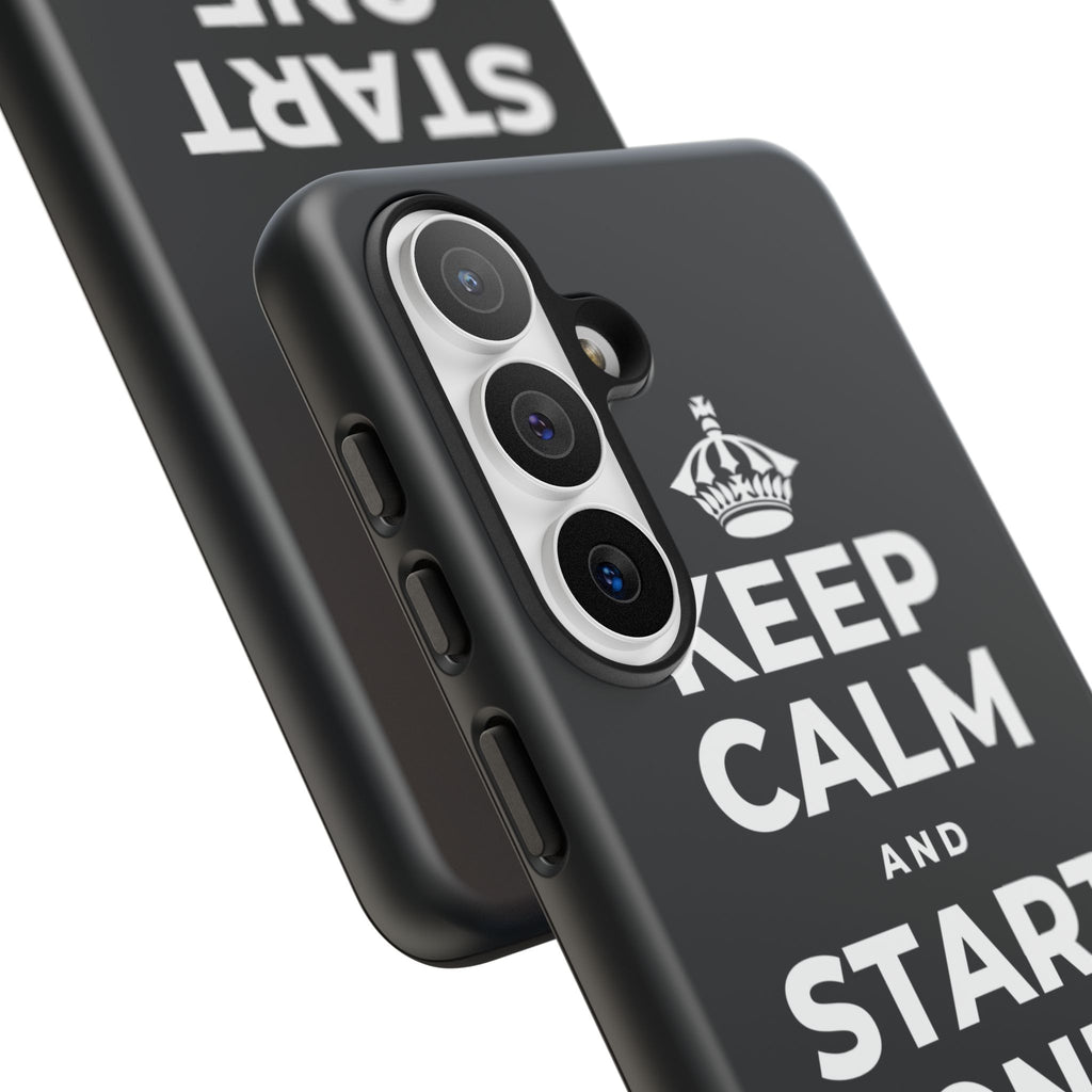 KEEP CALM AND START ONE FRESH PAGE Phone Case (Dark)