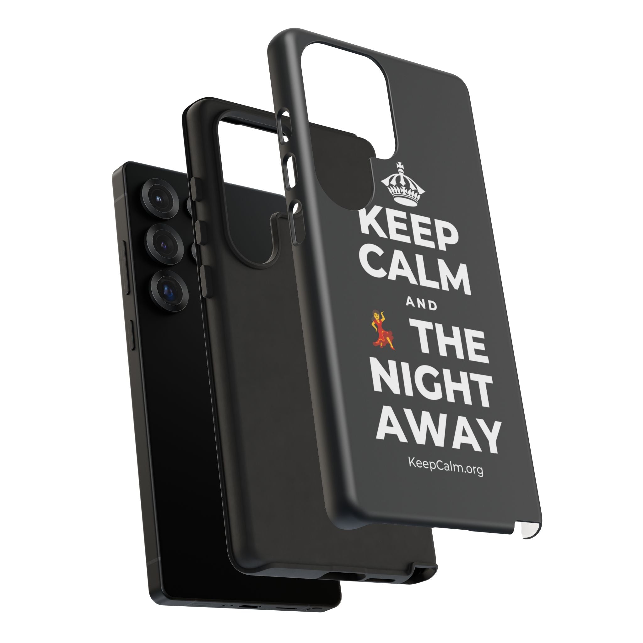 KEEP CALM AND 💃 THE NIGHT AWAY Phone Case (Dark)