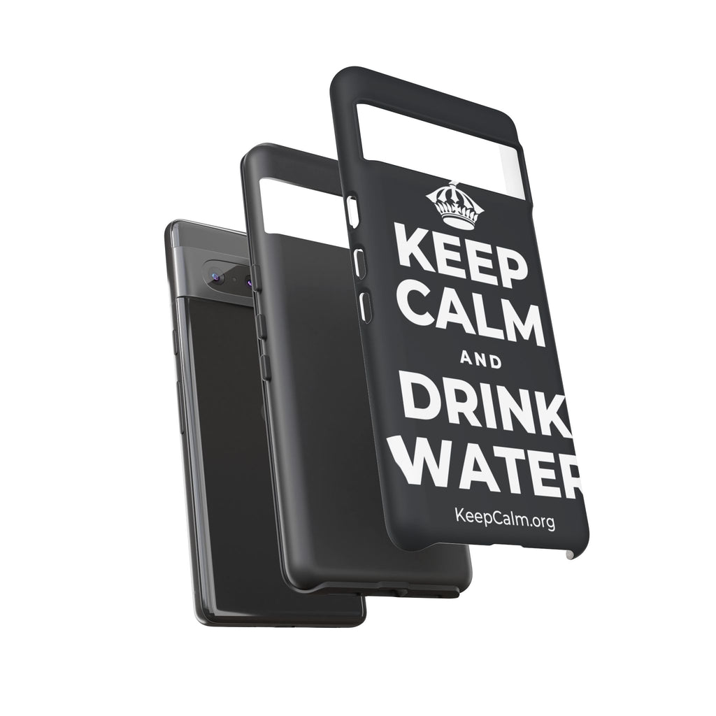 KEEP CALM AND DRINK WATER Phone Case (Dark)