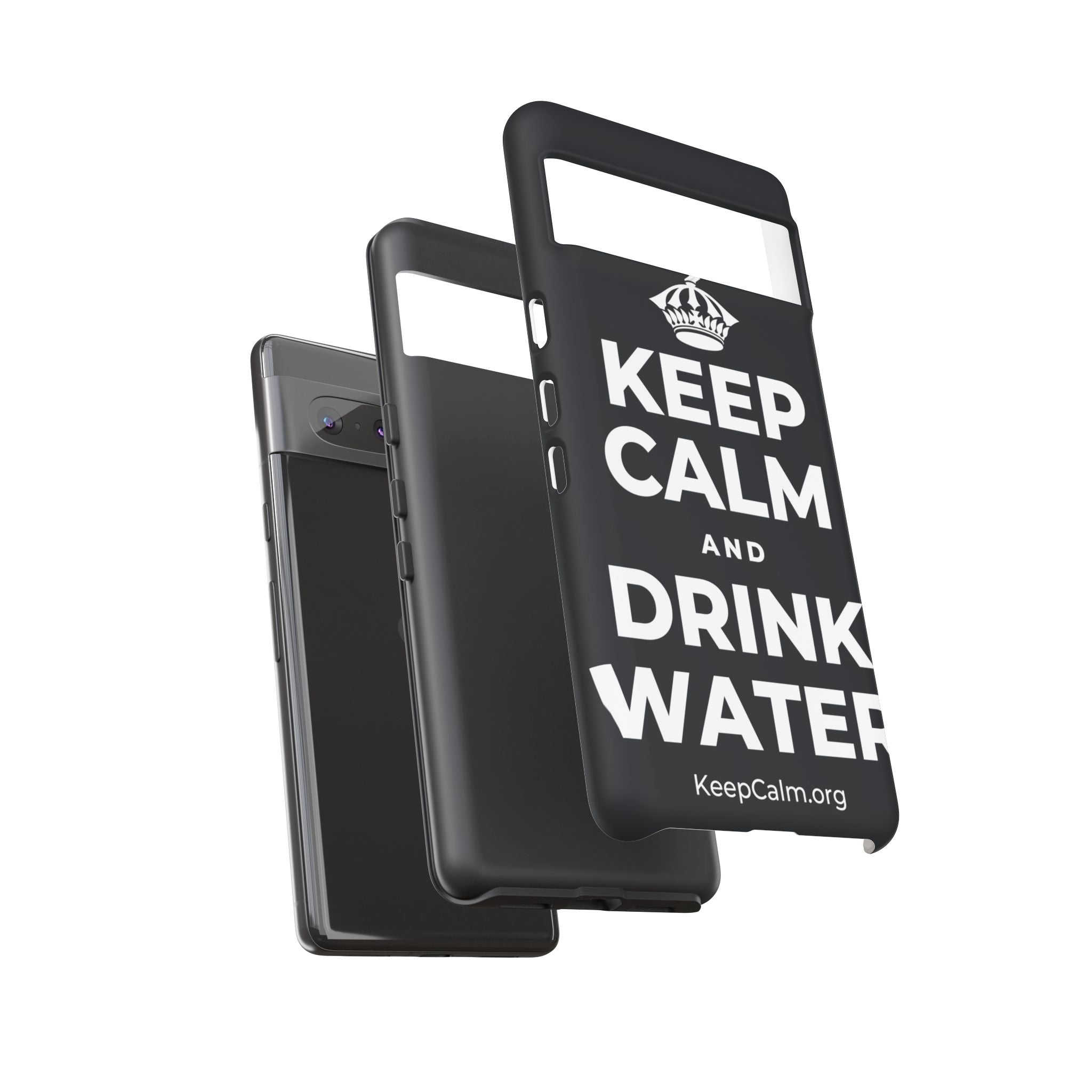 KEEP CALM AND DRINK WATER Phone Case (Dark)