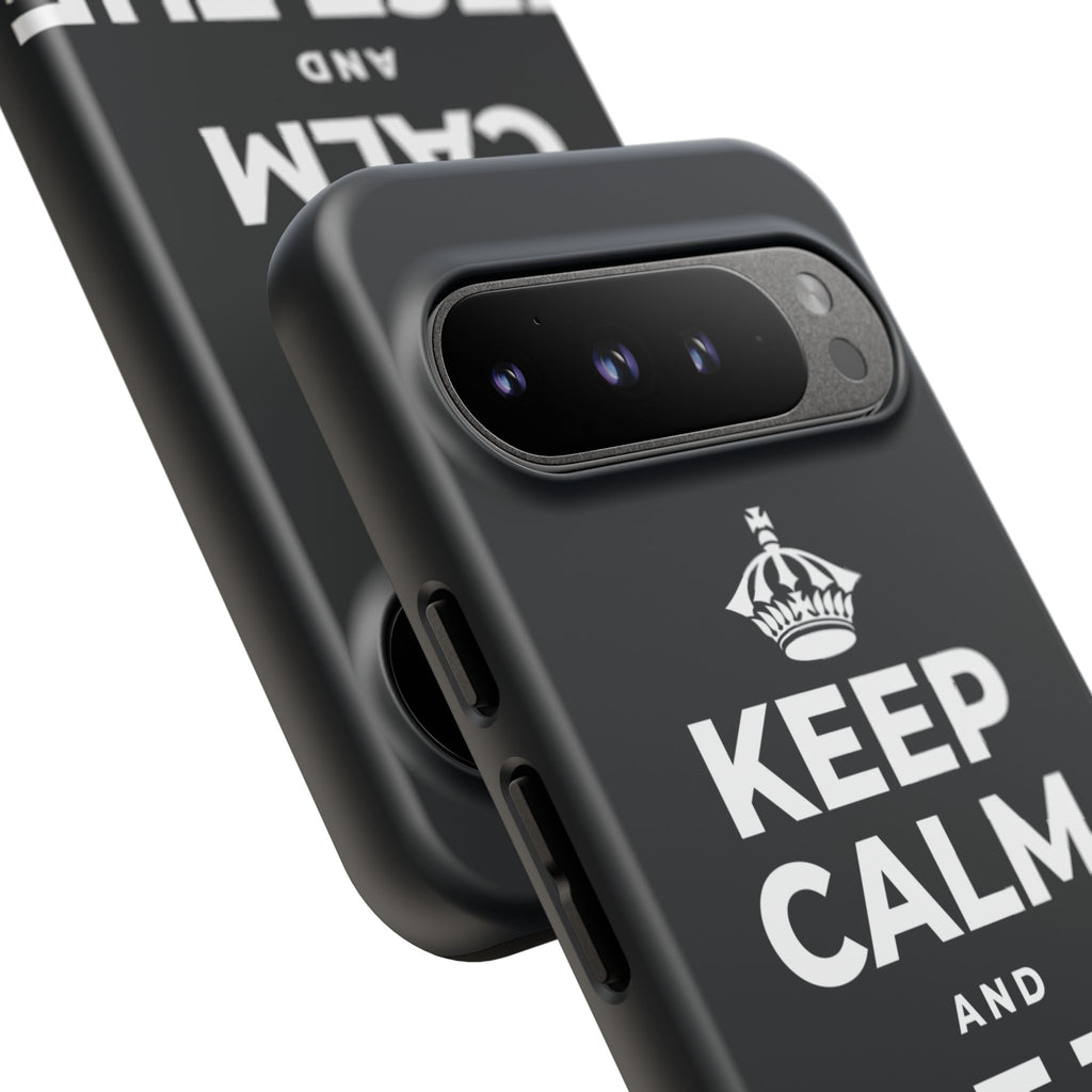 KEEP CALM AND TEST THE WATERS Phone Case (Dark)