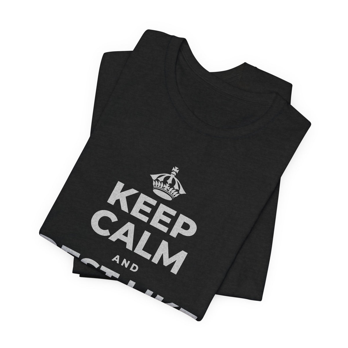 KEEP CALM AND REST LIKE THE SEASON T-Shirt (White–Asphalt)