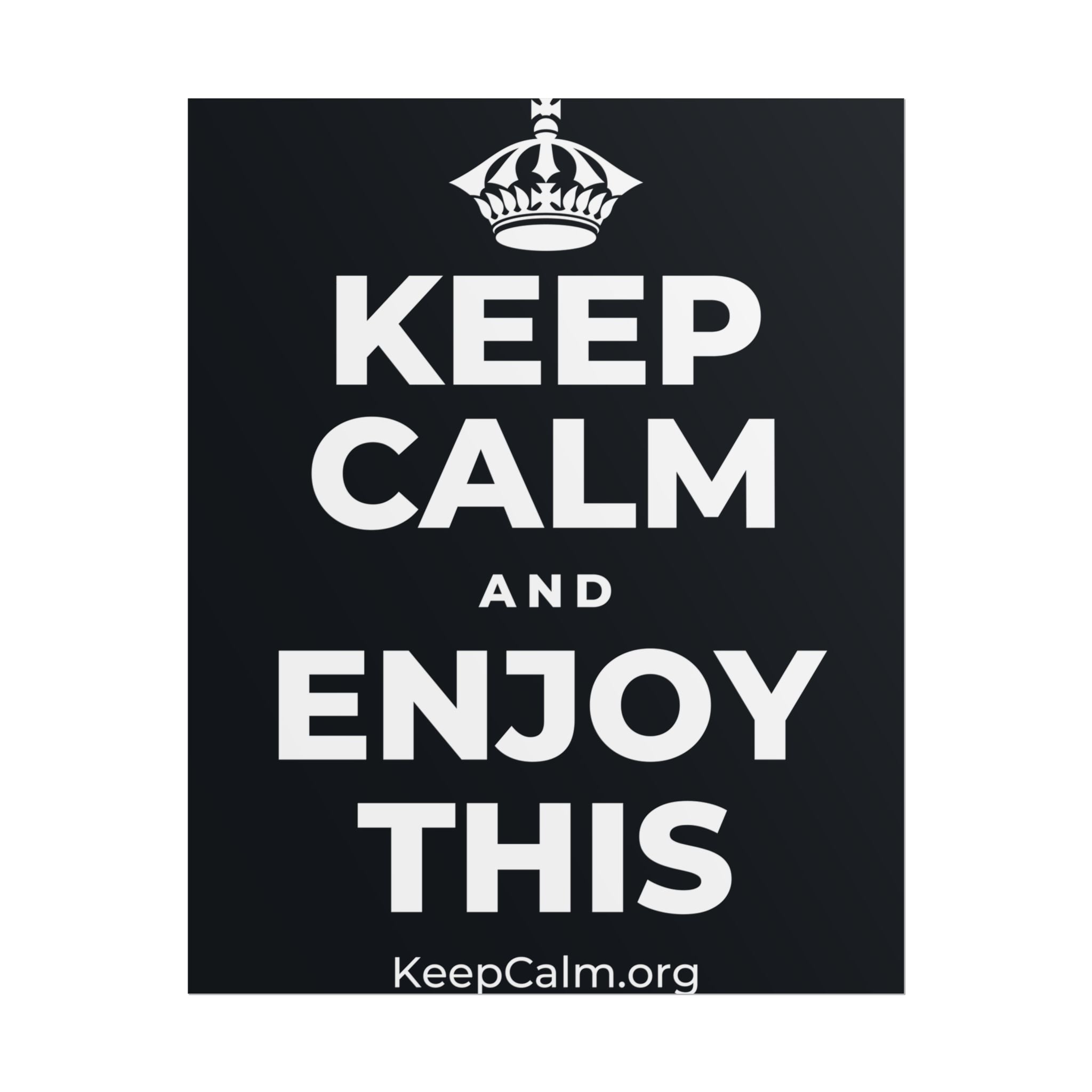 KEEP CALM AND ENJOY THIS Poster (Dark)