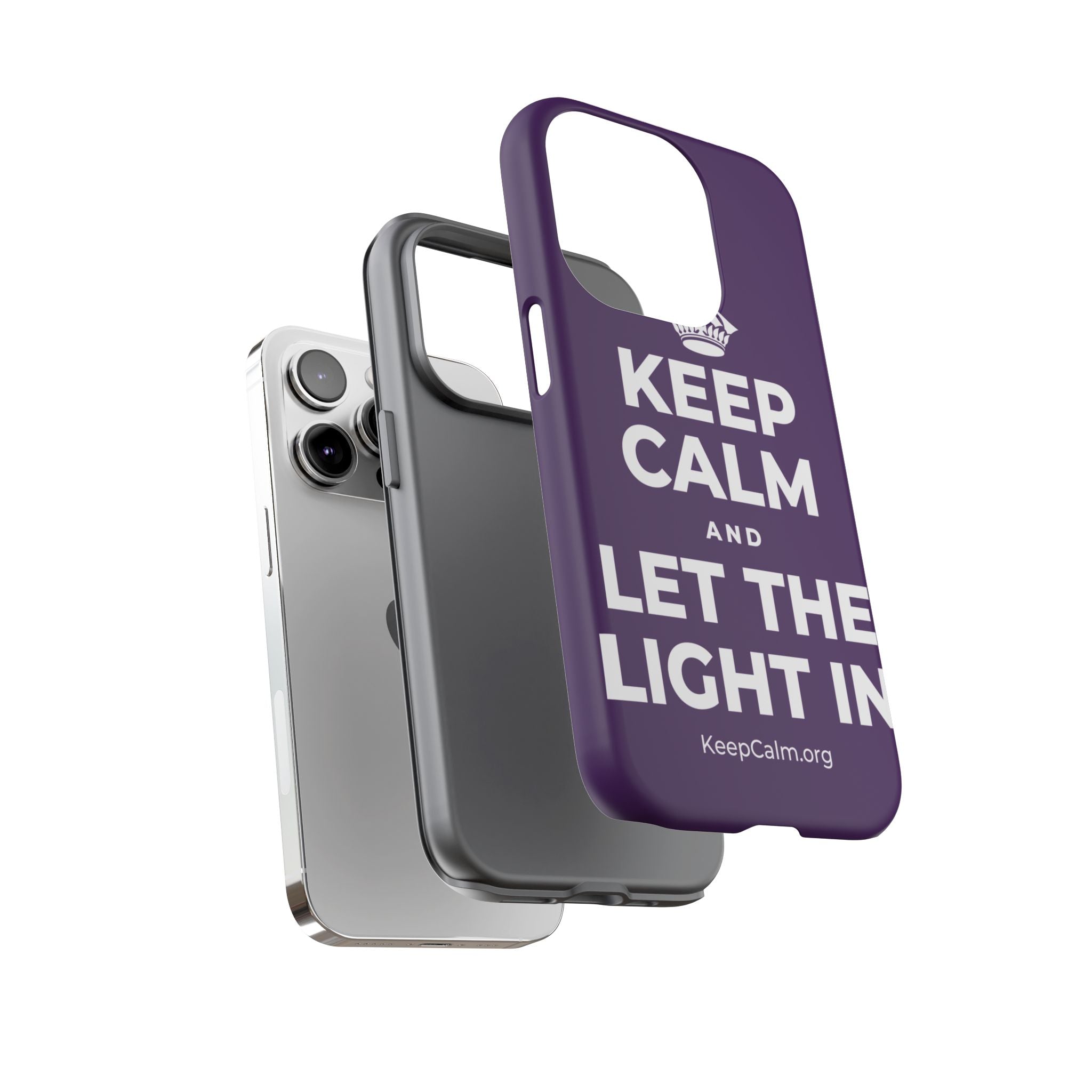 KEEP CALM AND LET THE LIGHT IN Phone Case