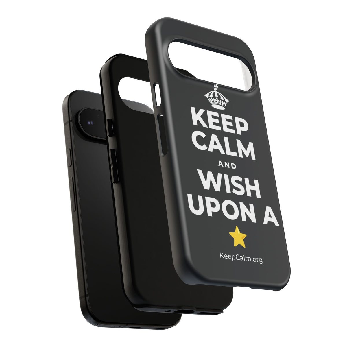 KEEP CALM AND WISH UPON A ⭐ Phone Case (Dark)