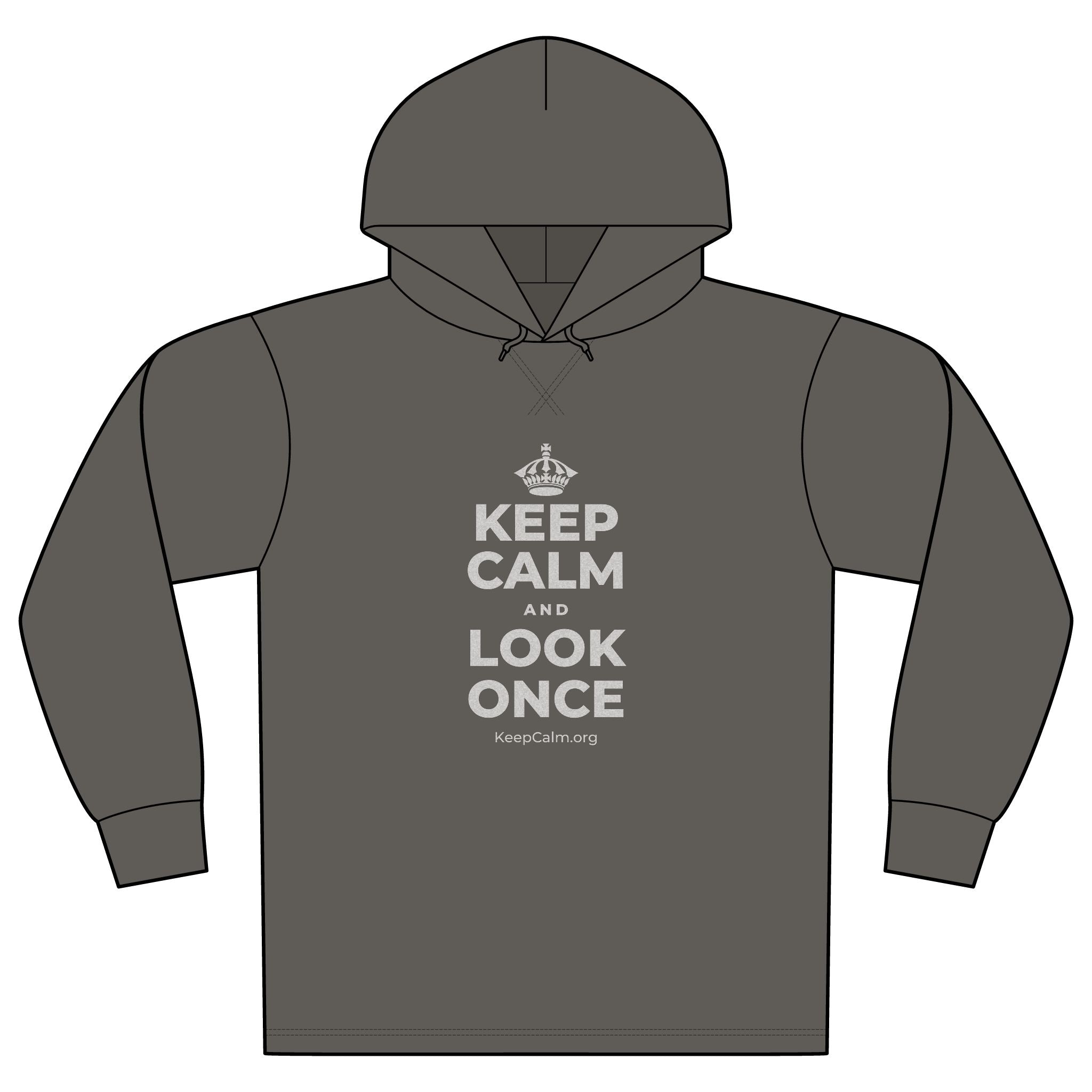KEEP CALM AND LOOK ONCE Organic Hoodie Tee
