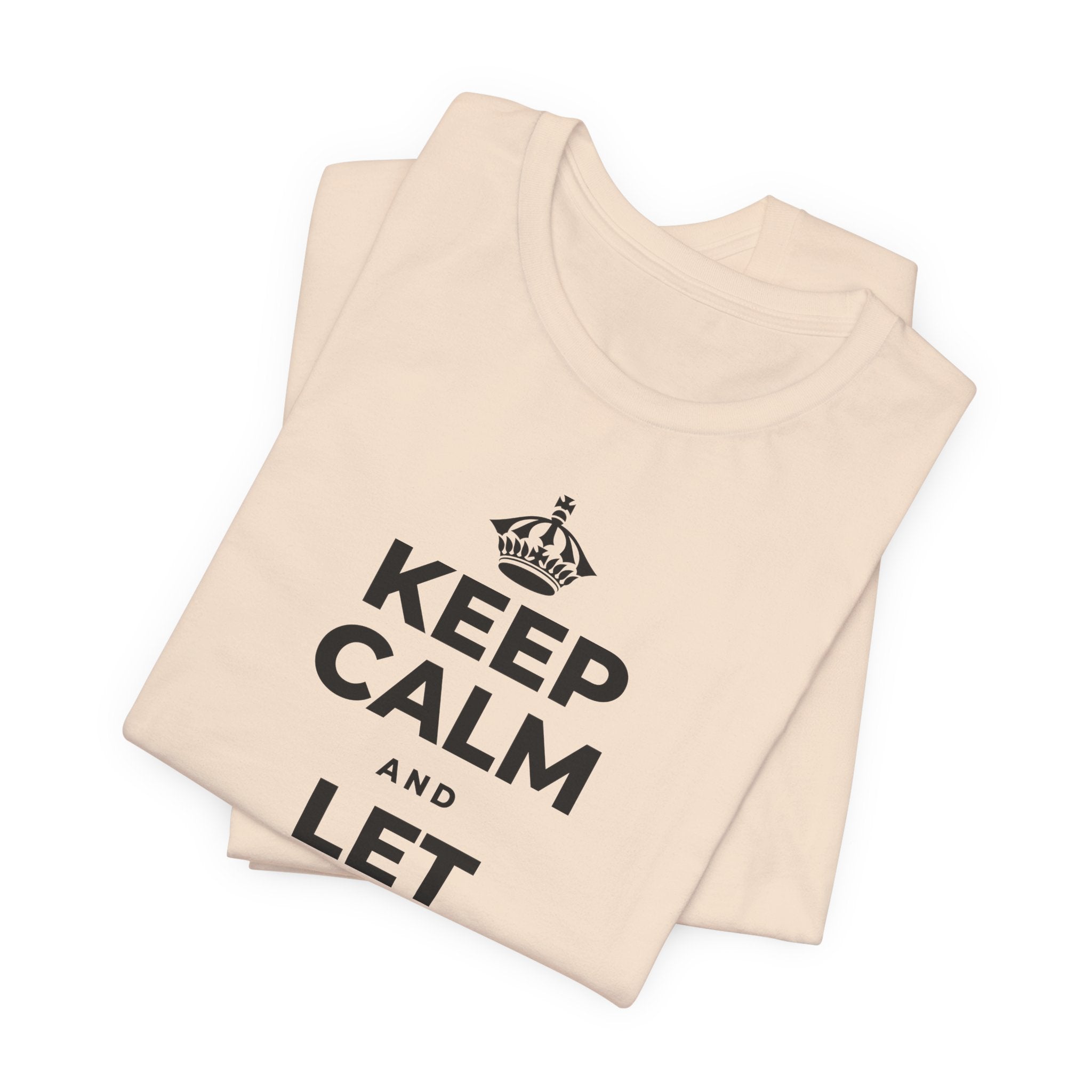 KEEP CALM AND LET YOUR JAW RELAX T-Shirt (Soft Cream–Heather Mauve)
