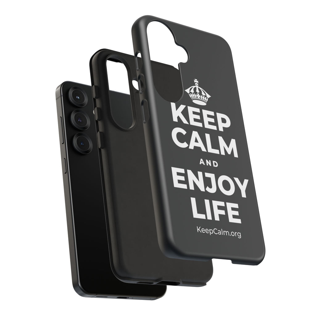 KEEP CALM AND ENJOY LIFE Phone Case (Dark)
