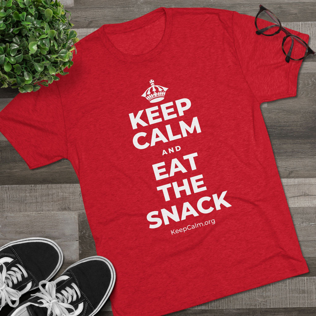 KEEP CALM AND EAT THE SNACK Tri-Blend Tee