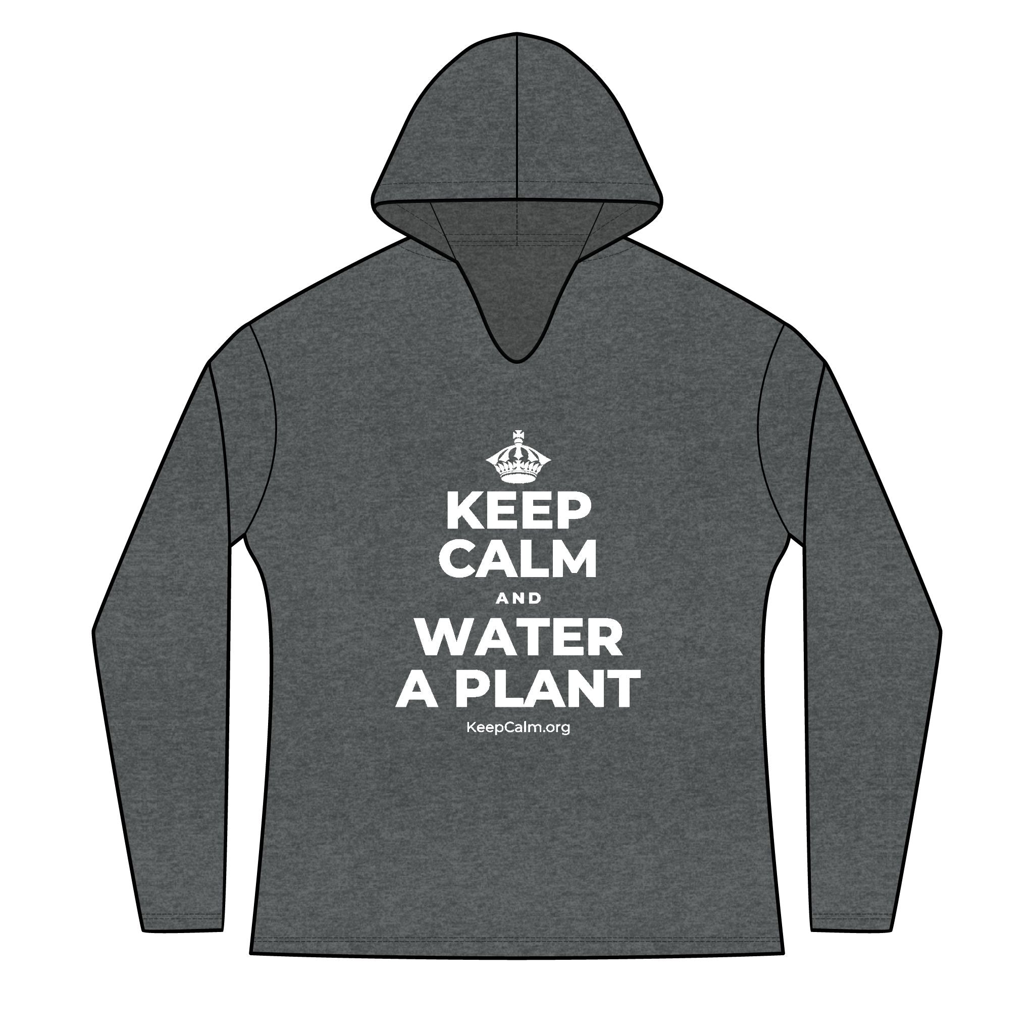KEEP CALM AND WATER A PLANT Women's Long Sleeve Hoodie