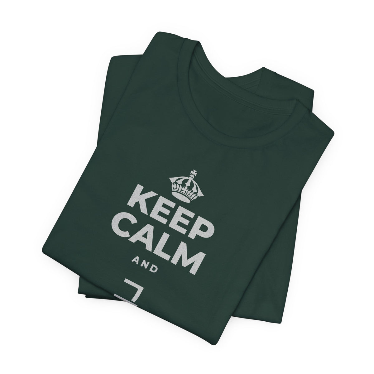 KEEP CALM AND 그 질문을 해요 T-Shirt (White–Asphalt)