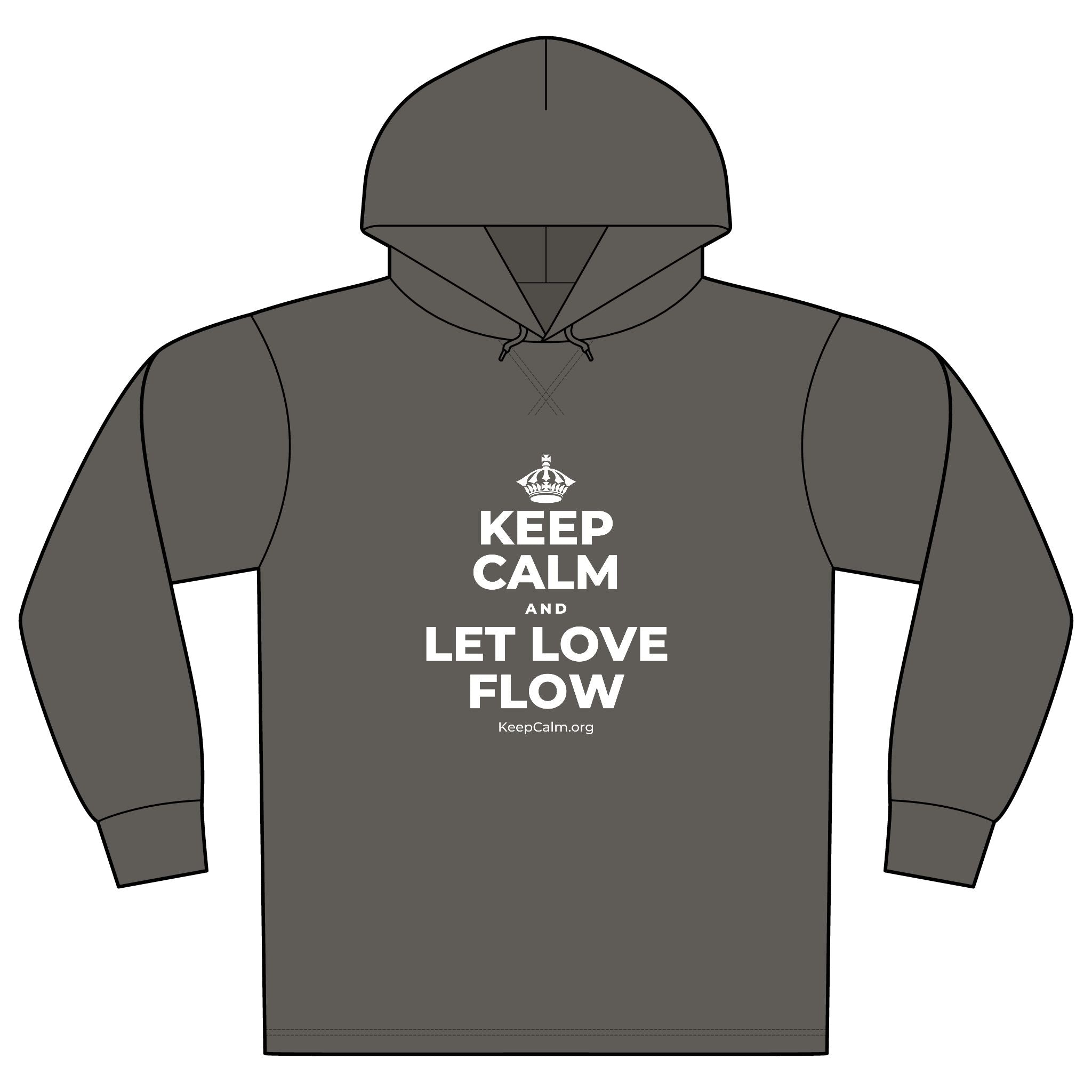 KEEP CALM AND LET LOVE FLOW Organic Hoodie Tee
