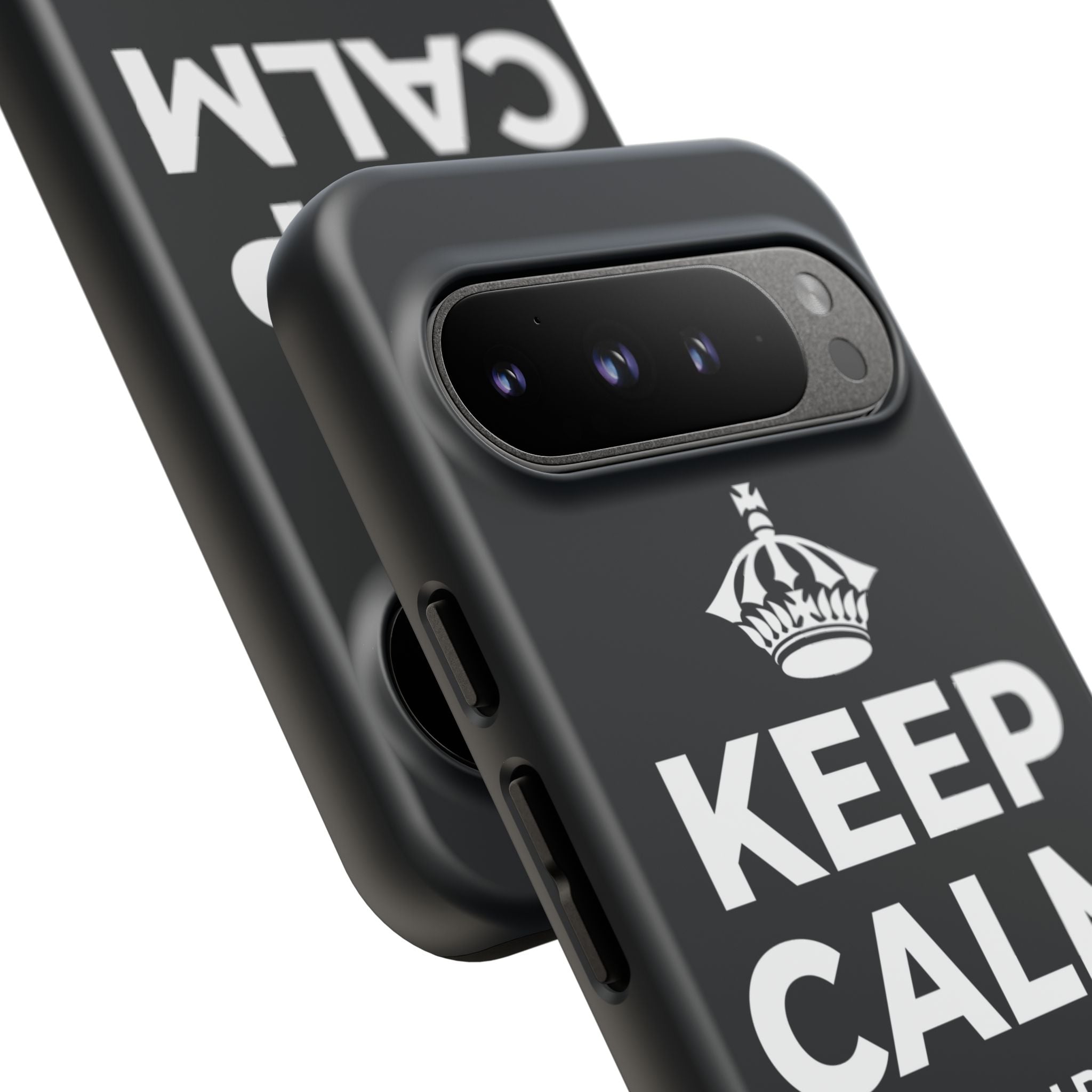 KEEP CALM AND 🐝 😄 Phone Case (Dark)