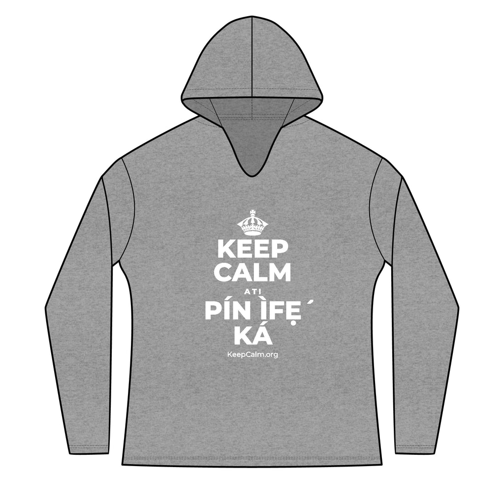 KEEP CALM ATI PÍN ÌFẸ́ KÁ Women's Long Sleeve Hoodie