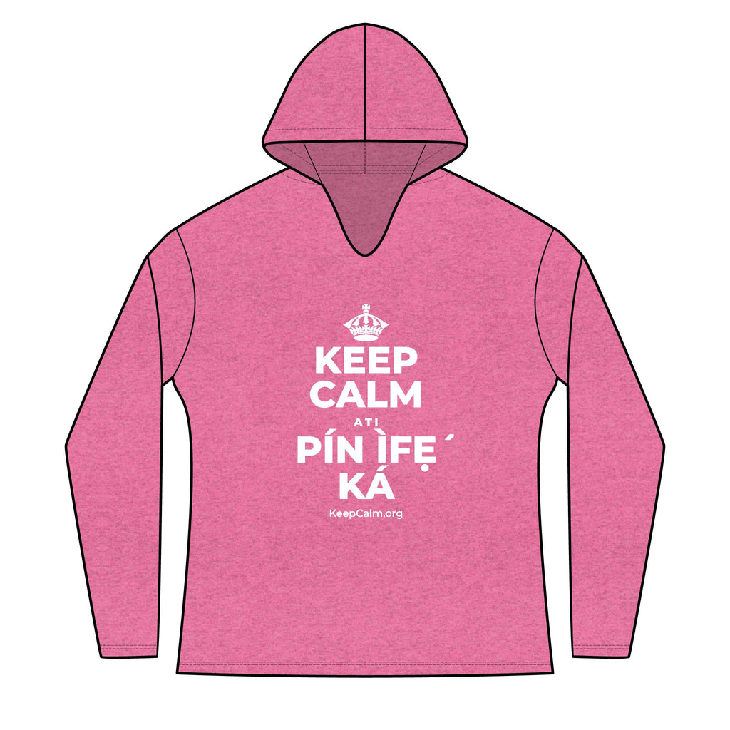 KEEP CALM ATI PÍN ÌFẸ́ KÁ Women's Long Sleeve Hoodie