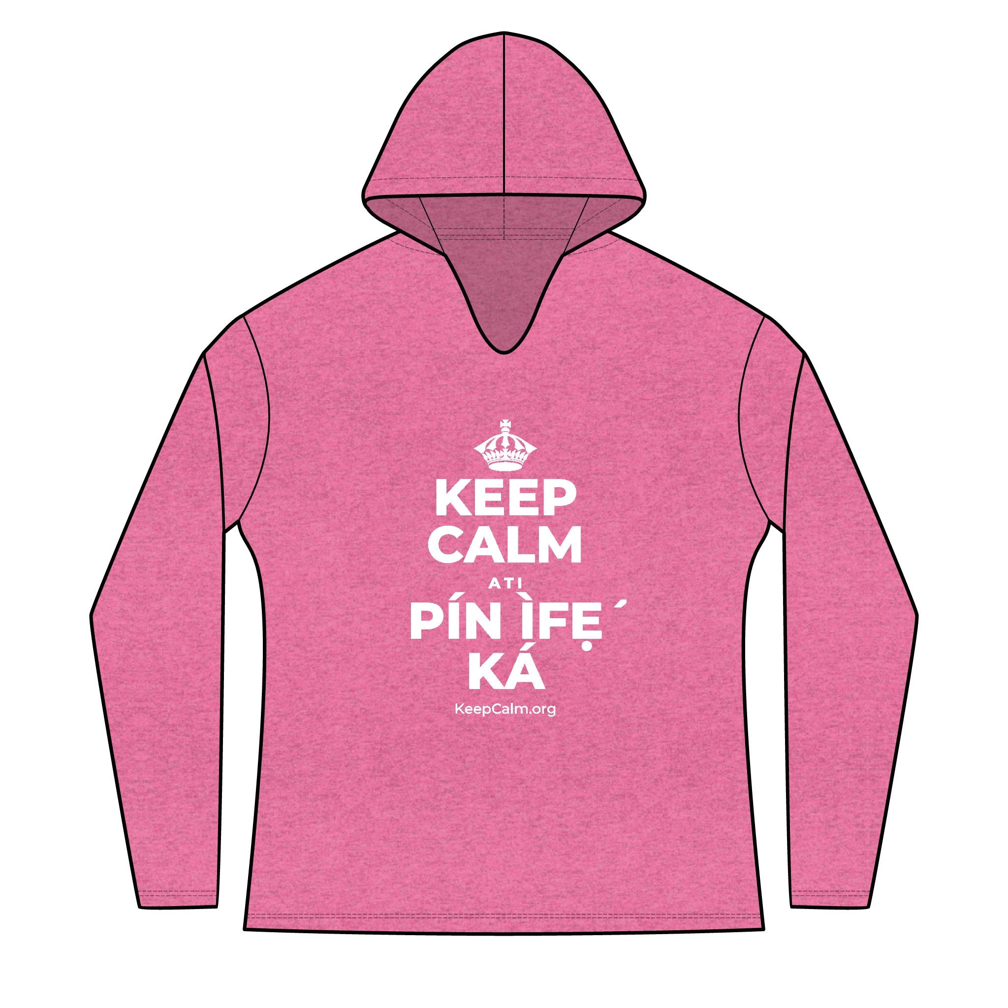 KEEP CALM ATI PÍN ÌFẸ́ KÁ Women's Long Sleeve Hoodie
