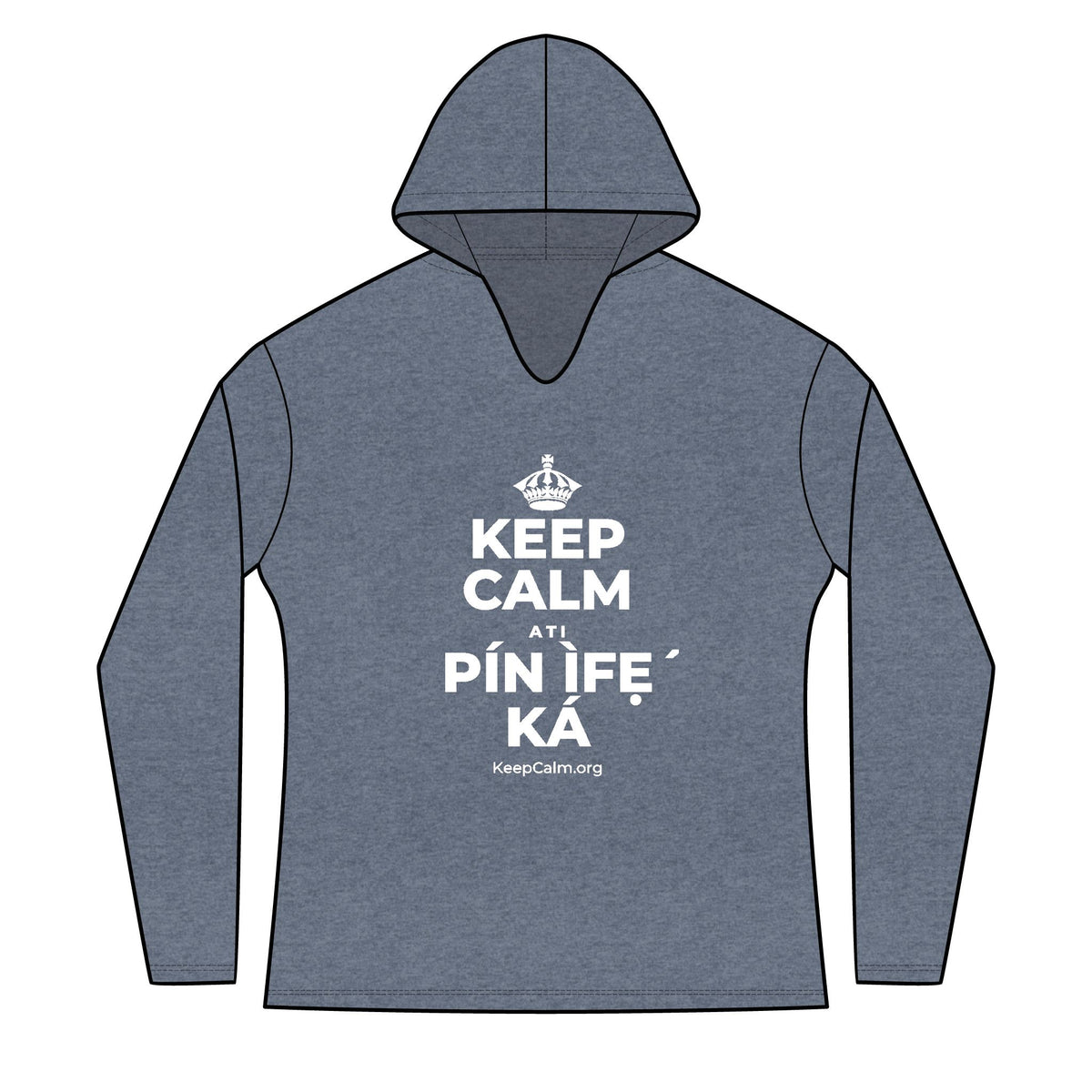 KEEP CALM ATI PÍN ÌFẸ́ KÁ Women's Long Sleeve Hoodie