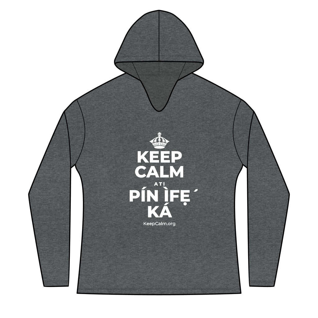 KEEP CALM ATI PÍN ÌFẸ́ KÁ Women's Long Sleeve Hoodie
