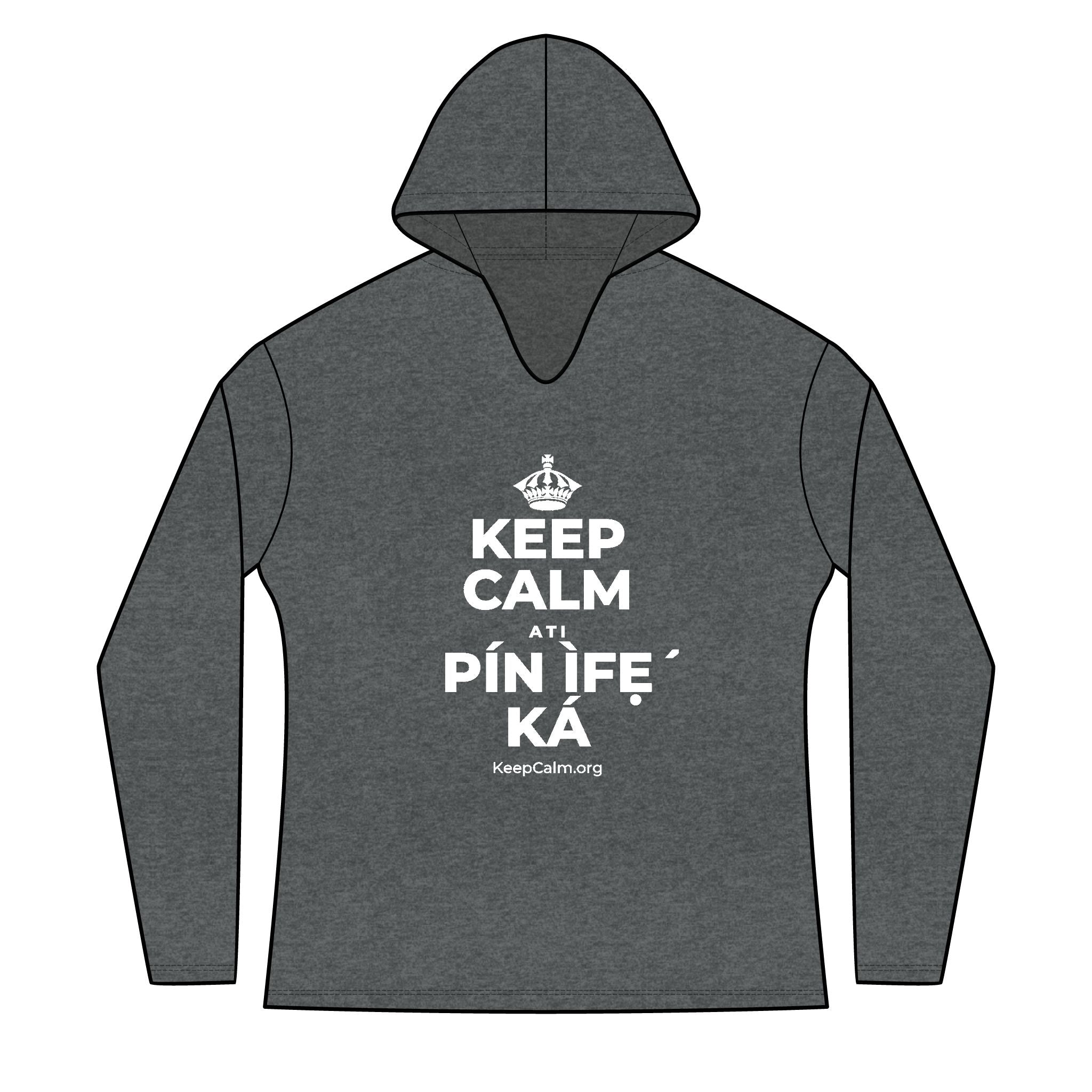 KEEP CALM ATI PÍN ÌFẸ́ KÁ Women's Long Sleeve Hoodie