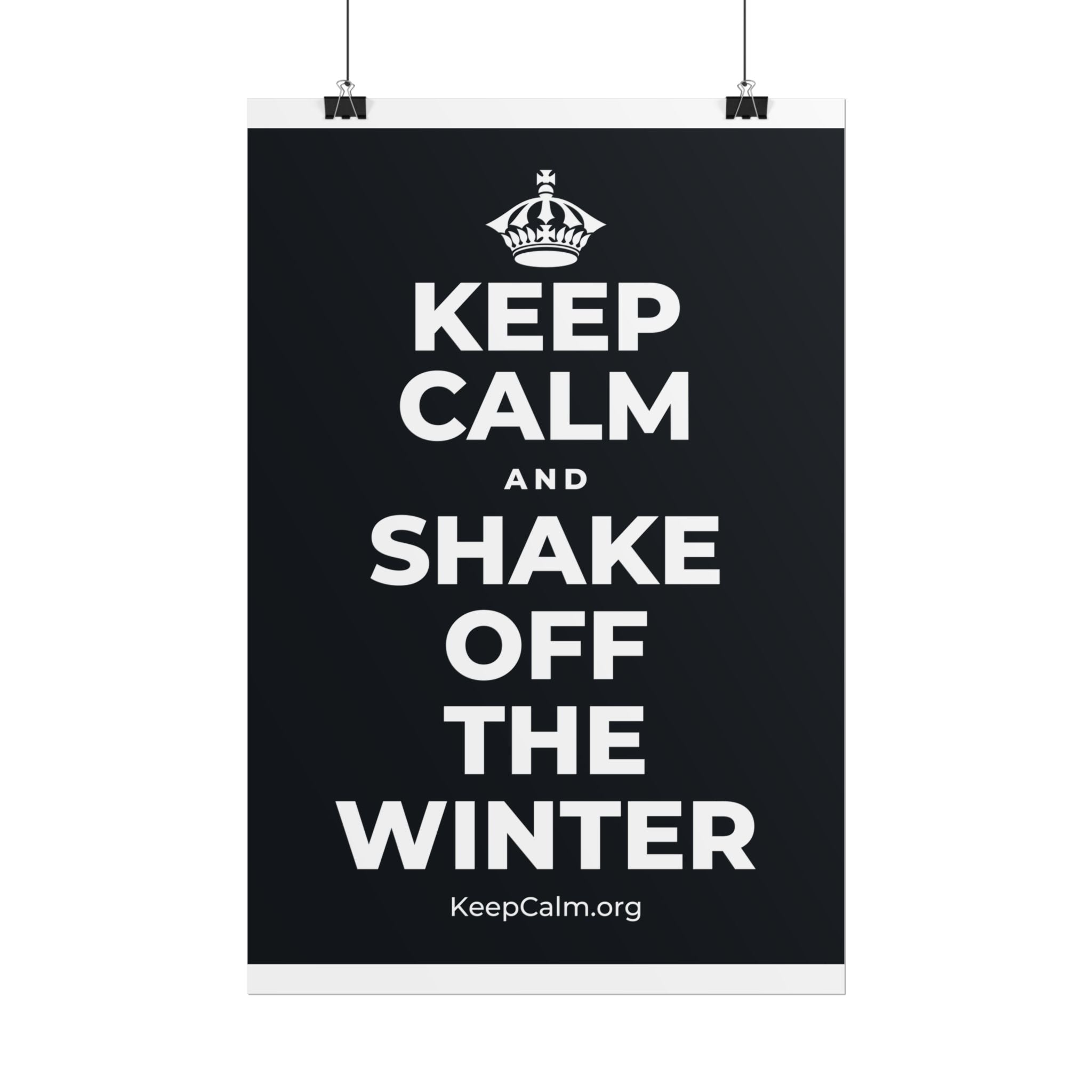 KEEP CALM AND SHAKE OFF THE WINTER Poster (Dark)