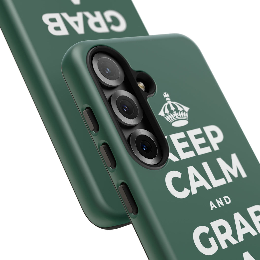 KEEP CALM AND GRAB A WARM DRINK Phone Case