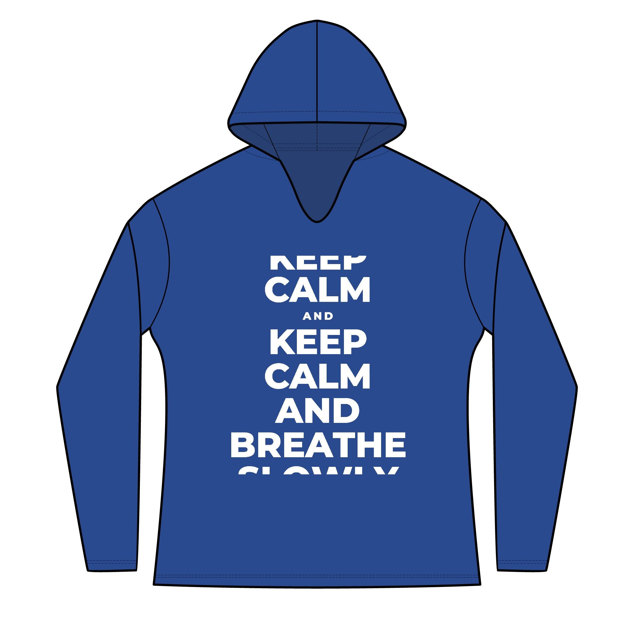 KEEP CALM AND BREATHE SLOWLY Women's Long Sleeve Hoodie
