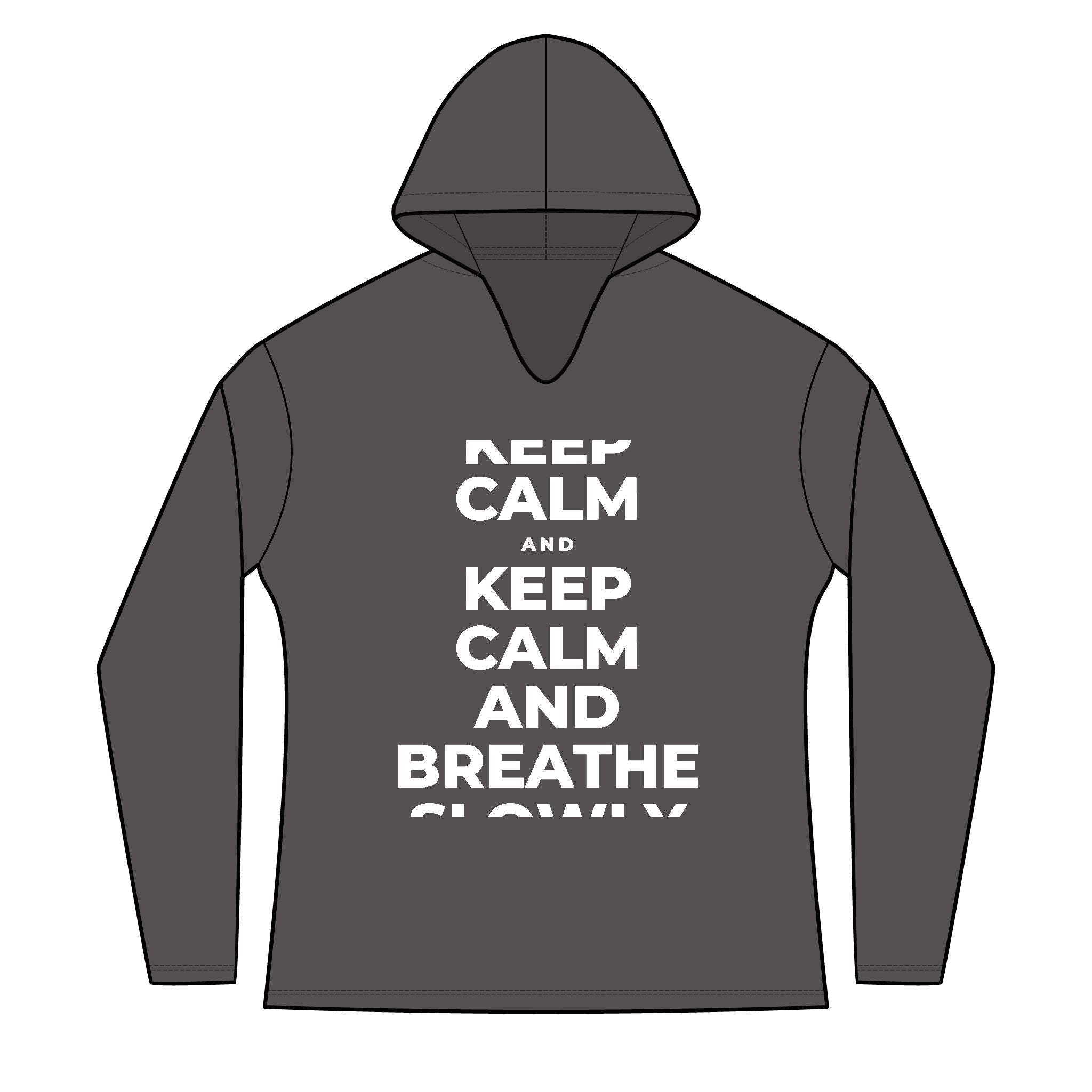 KEEP CALM AND BREATHE SLOWLY Women's Long Sleeve Hoodie