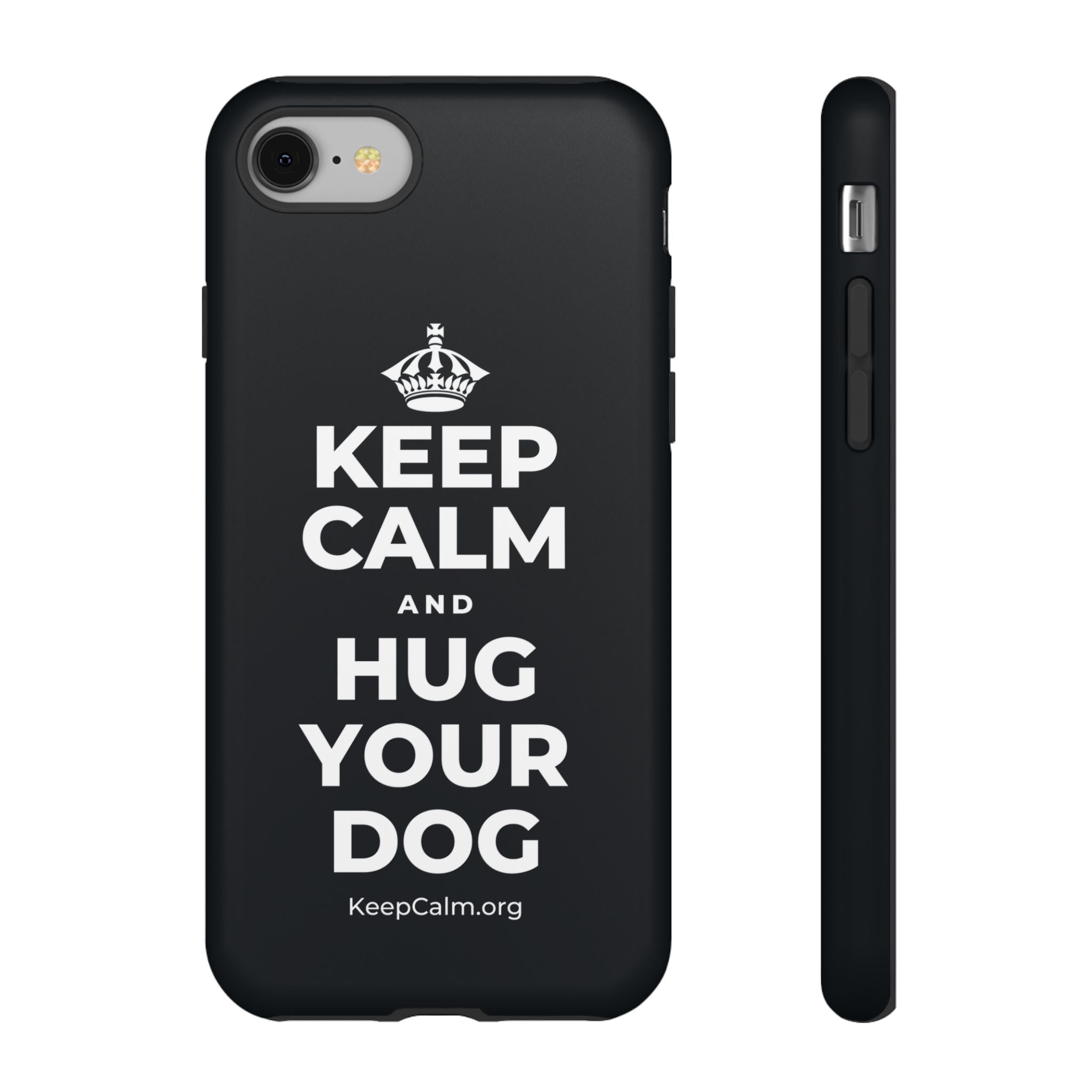 KEEP CALM AND HUG YOUR DOG Phone Case (Dark)