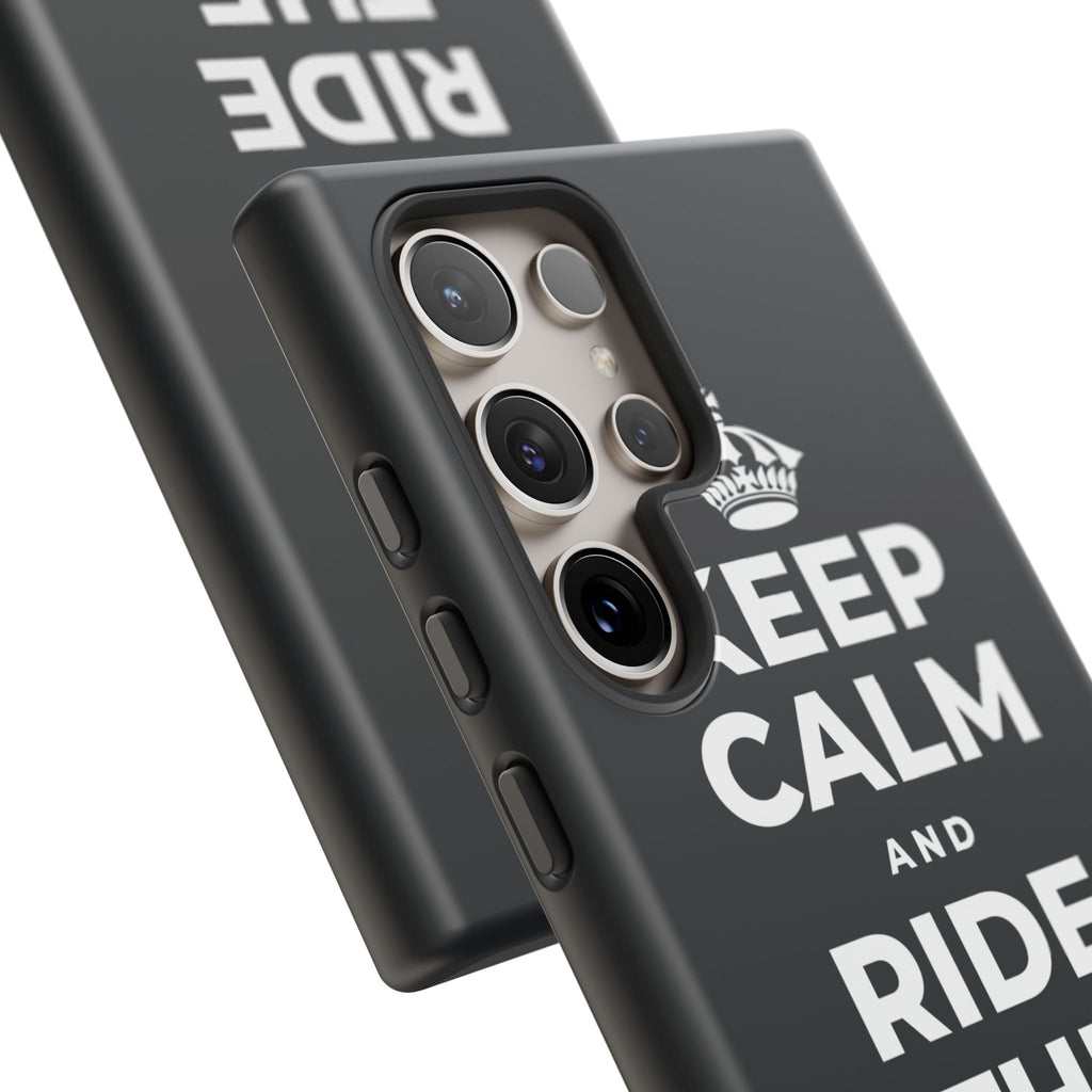 KEEP CALM AND RIDE THE GOOD WAVE Phone Case (Dark)