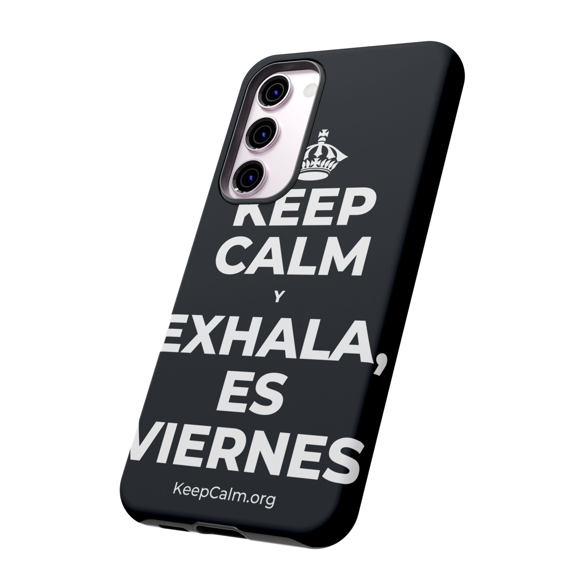KEEP CALM Y EXHALA, ES VIERNES Phone Case (Dark)