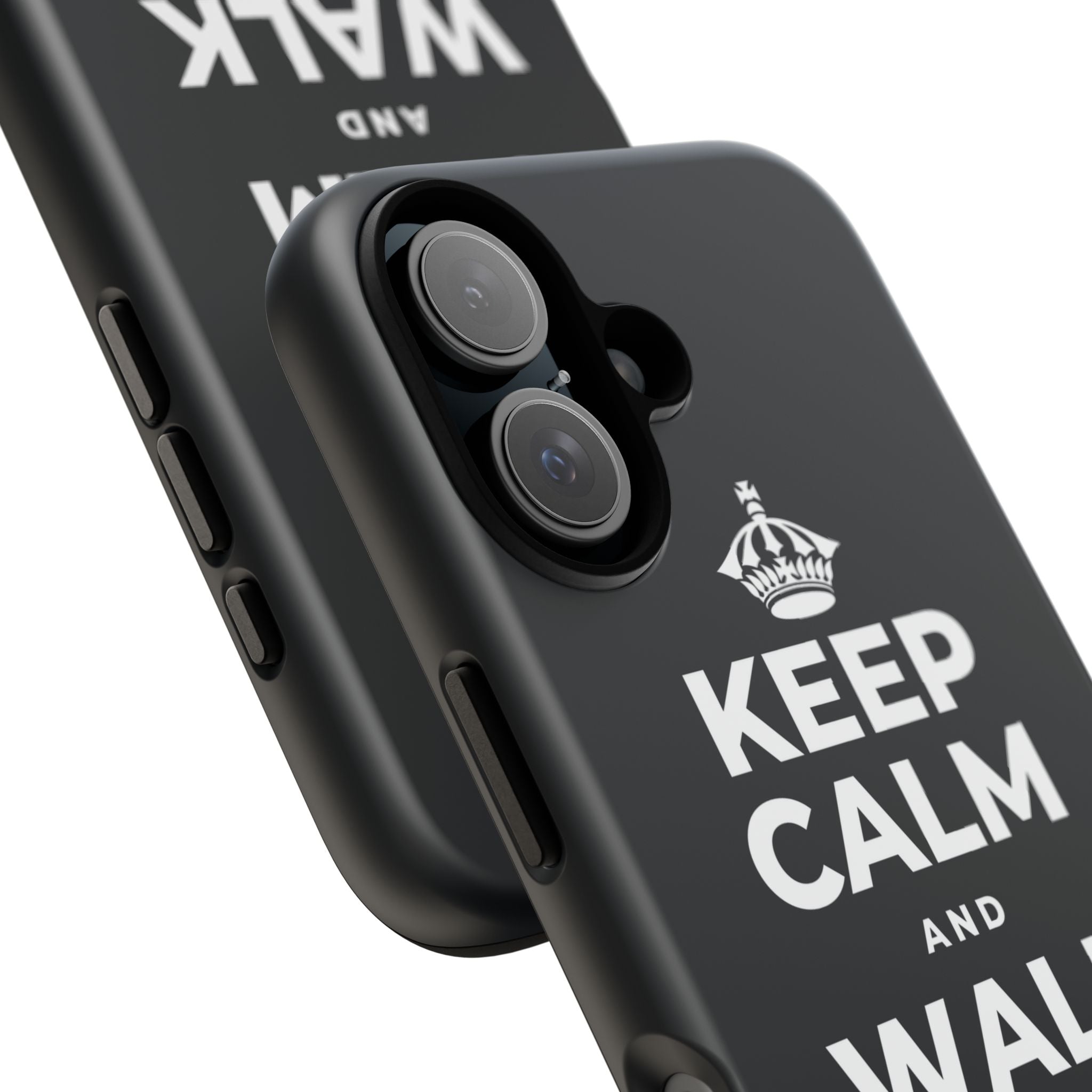 KEEP CALM AND WALK AND LISTEN Phone Case (Dark)