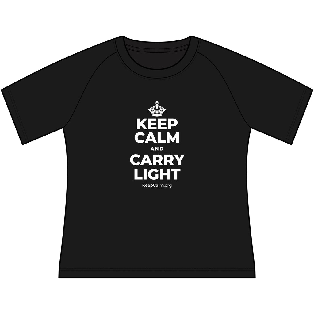 KEEP CALM AND CARRY LIGHT Women's Raglan Tee