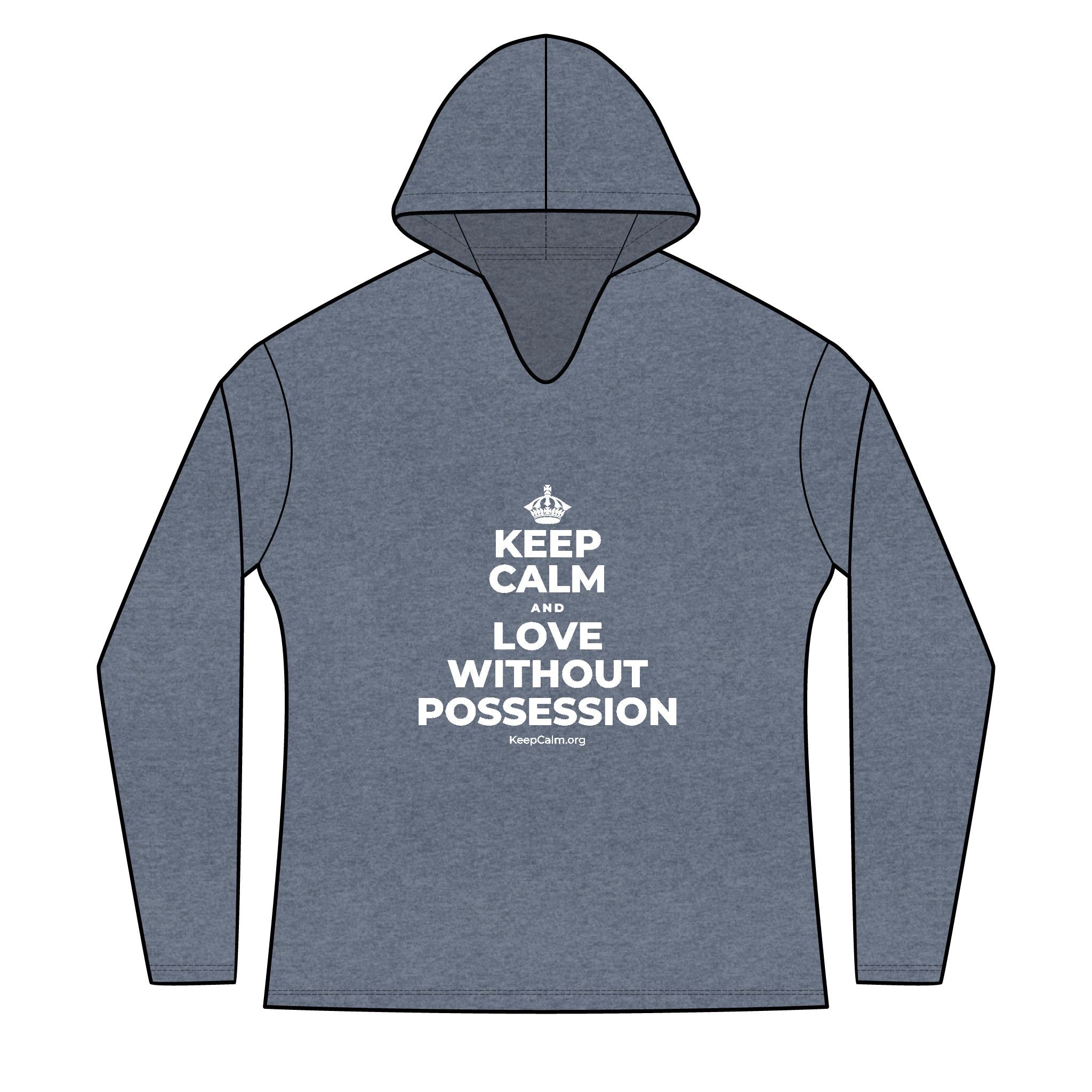 KEEP CALM AND LOVE WITHOUT POSSESSION Women's Long Sleeve Hoodie