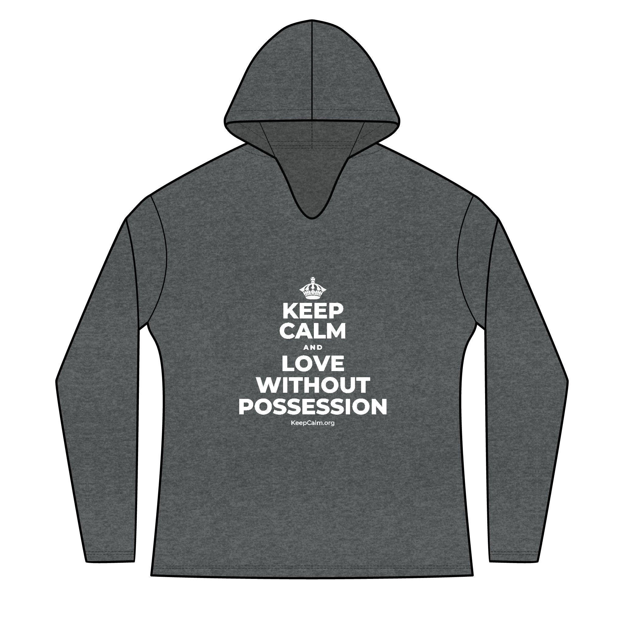 KEEP CALM AND LOVE WITHOUT POSSESSION Women's Long Sleeve Hoodie