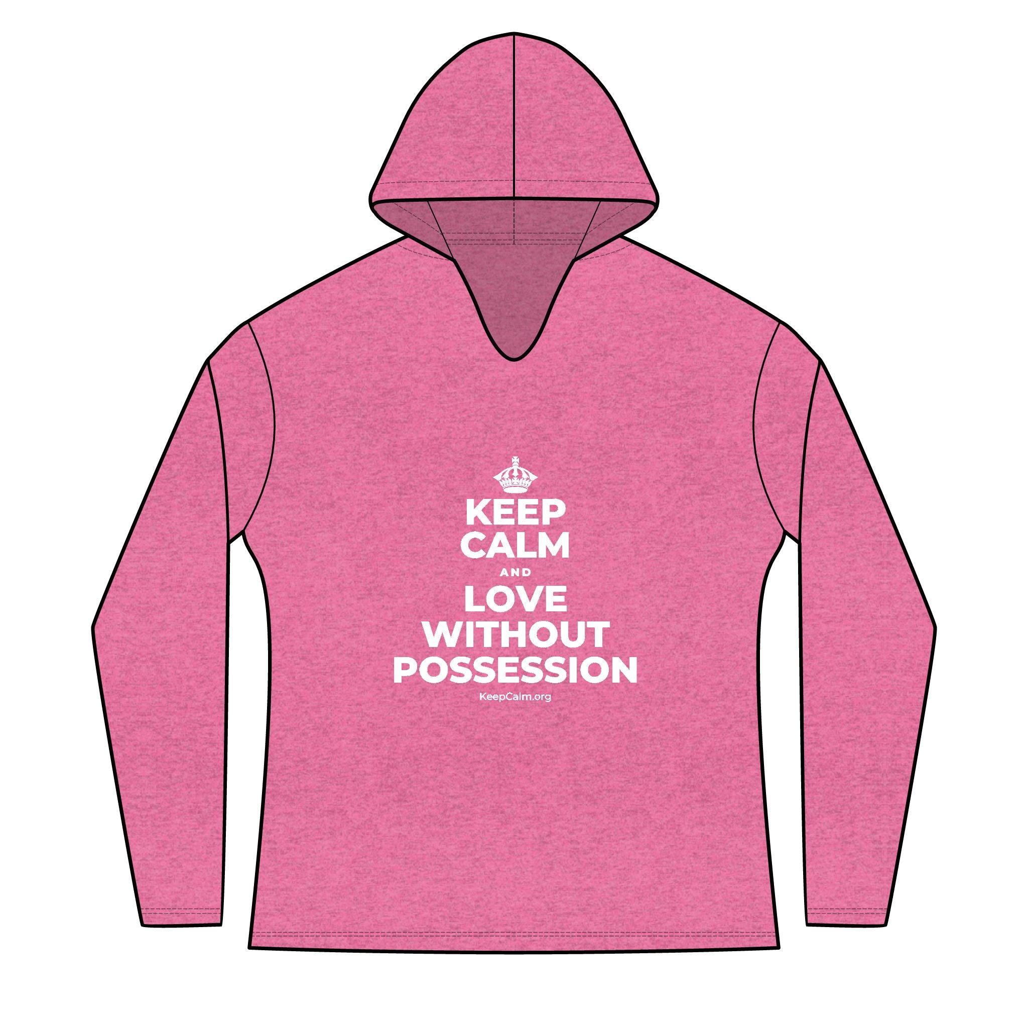 KEEP CALM AND LOVE WITHOUT POSSESSION Women's Long Sleeve Hoodie