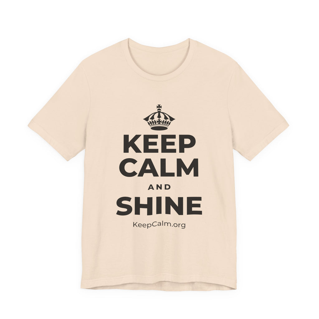 KEEP CALM AND SHINE T-Shirt (Soft Cream–Heather Mauve)