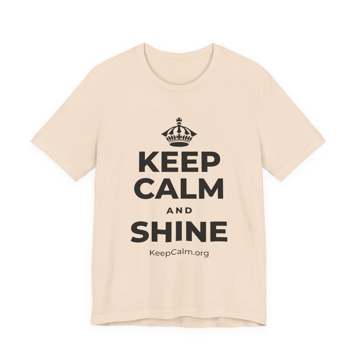KEEP CALM AND SHINE T-Shirt (Soft Cream–Heather Mauve)