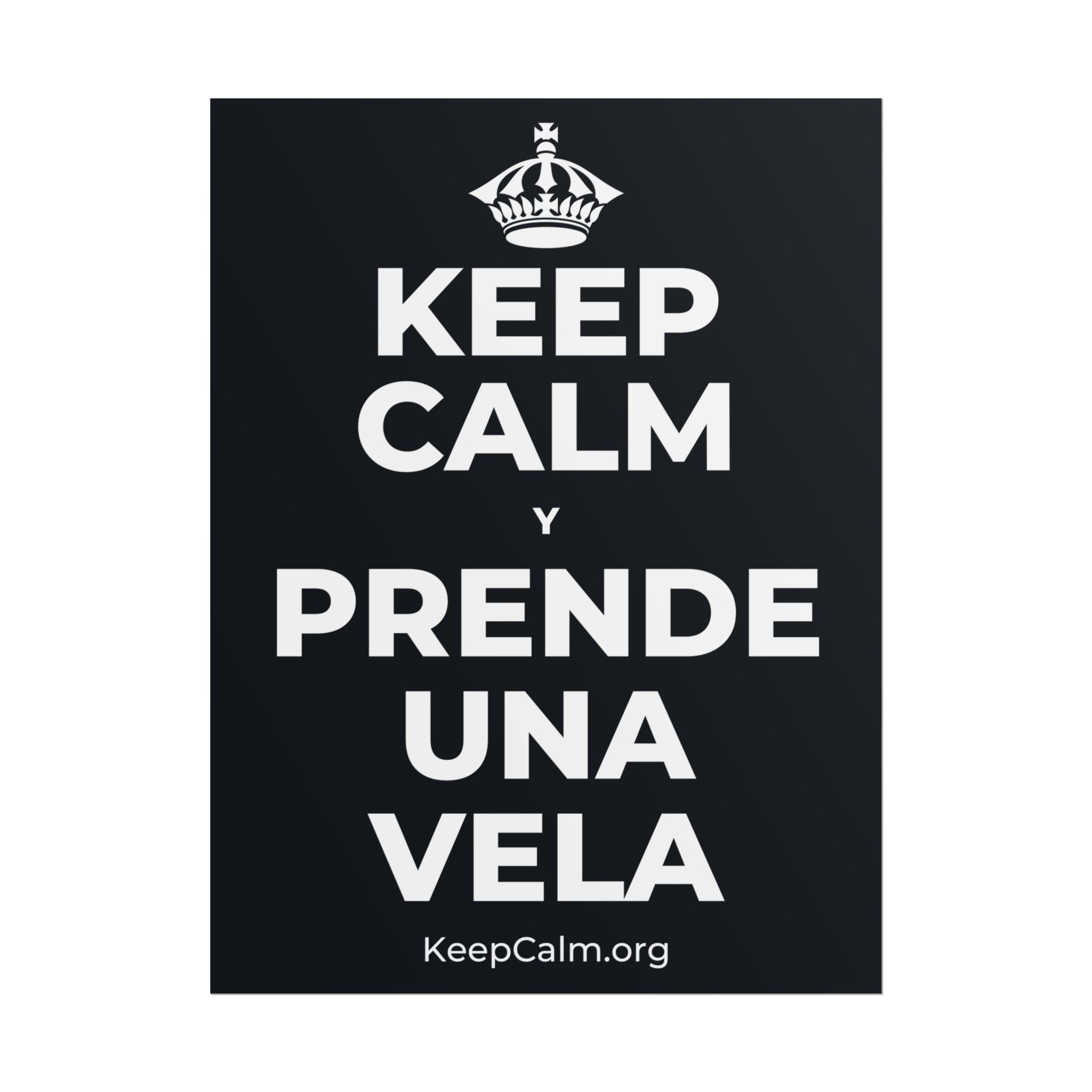KEEP CALM Y PRENDE UNA VELA Poster (Dark)