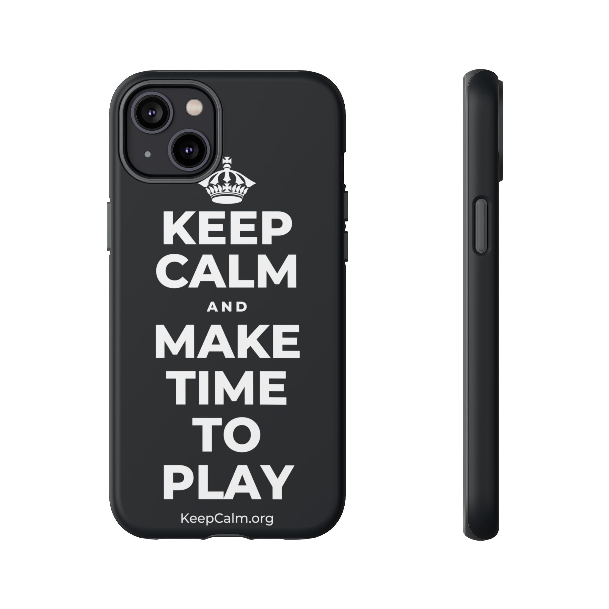 KEEP CALM AND MAKE TIME TO PLAY Phone Case (Dark)